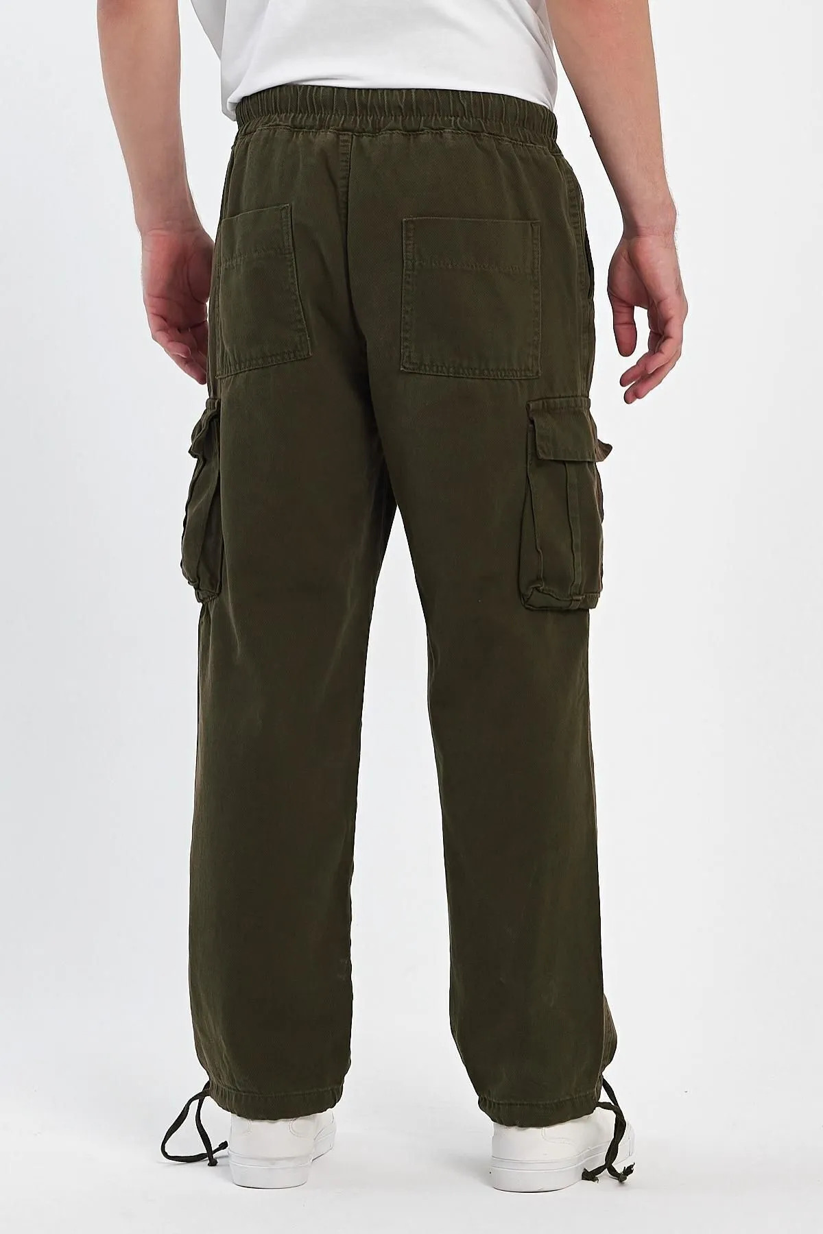 Erkek 2 Li Paket Pamuklu Baggy Jogger Kargo Cepli Pantolon Haki 5