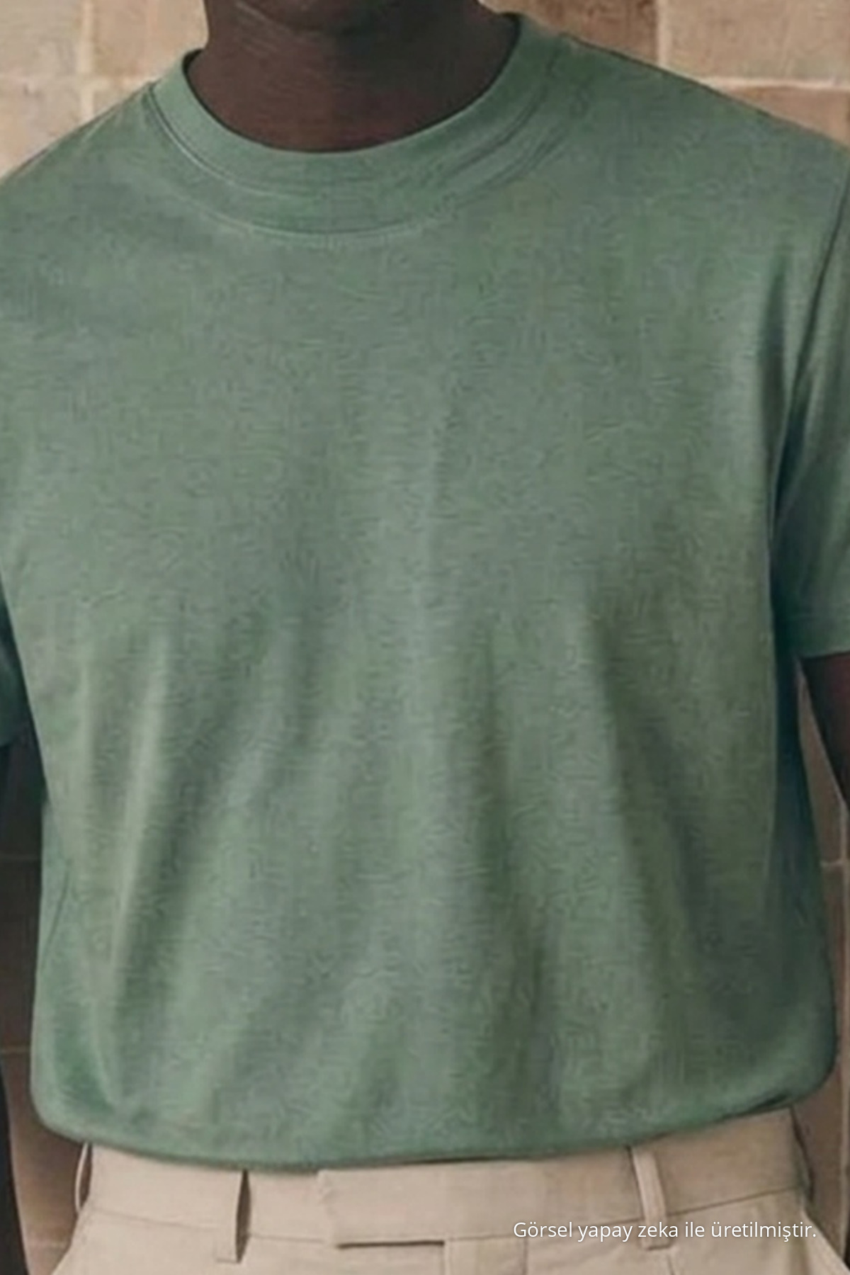 Erkek Klasik Relaxed Fit Çağla Tişört 6