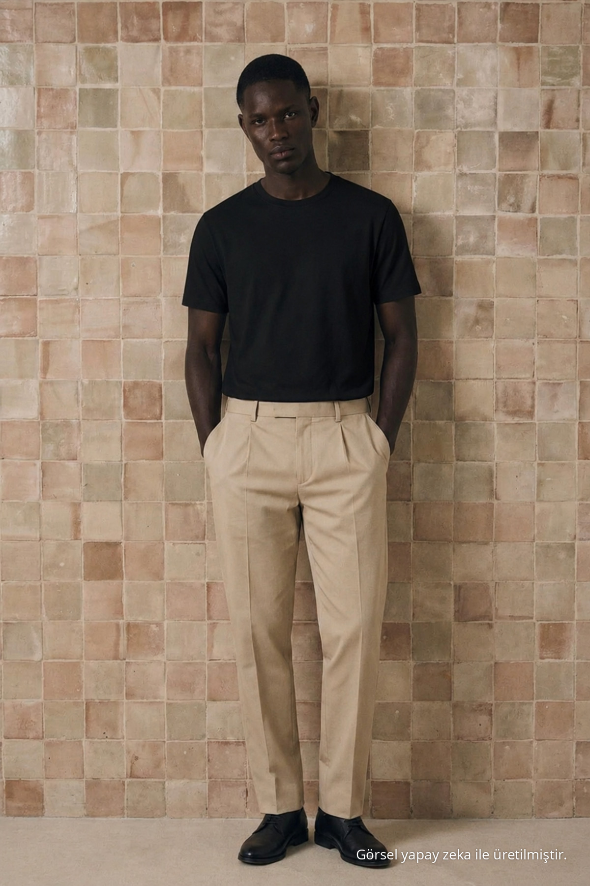 Erkek Klasik Relaxed Fit Siyah Tişört 6