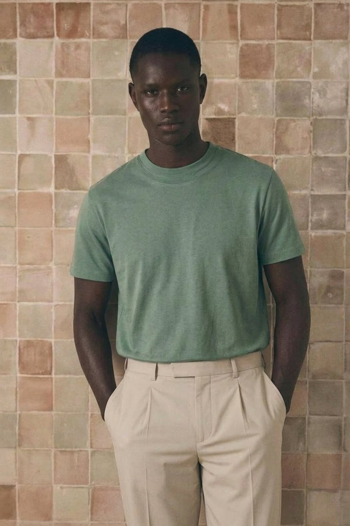 Erkek Klasik Relaxed Fit Çağla Tişört 3