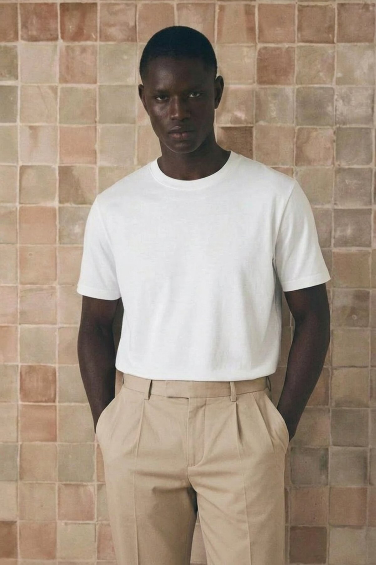 Erkek Klasik Relaxed Fit Beyaz Tişört 3