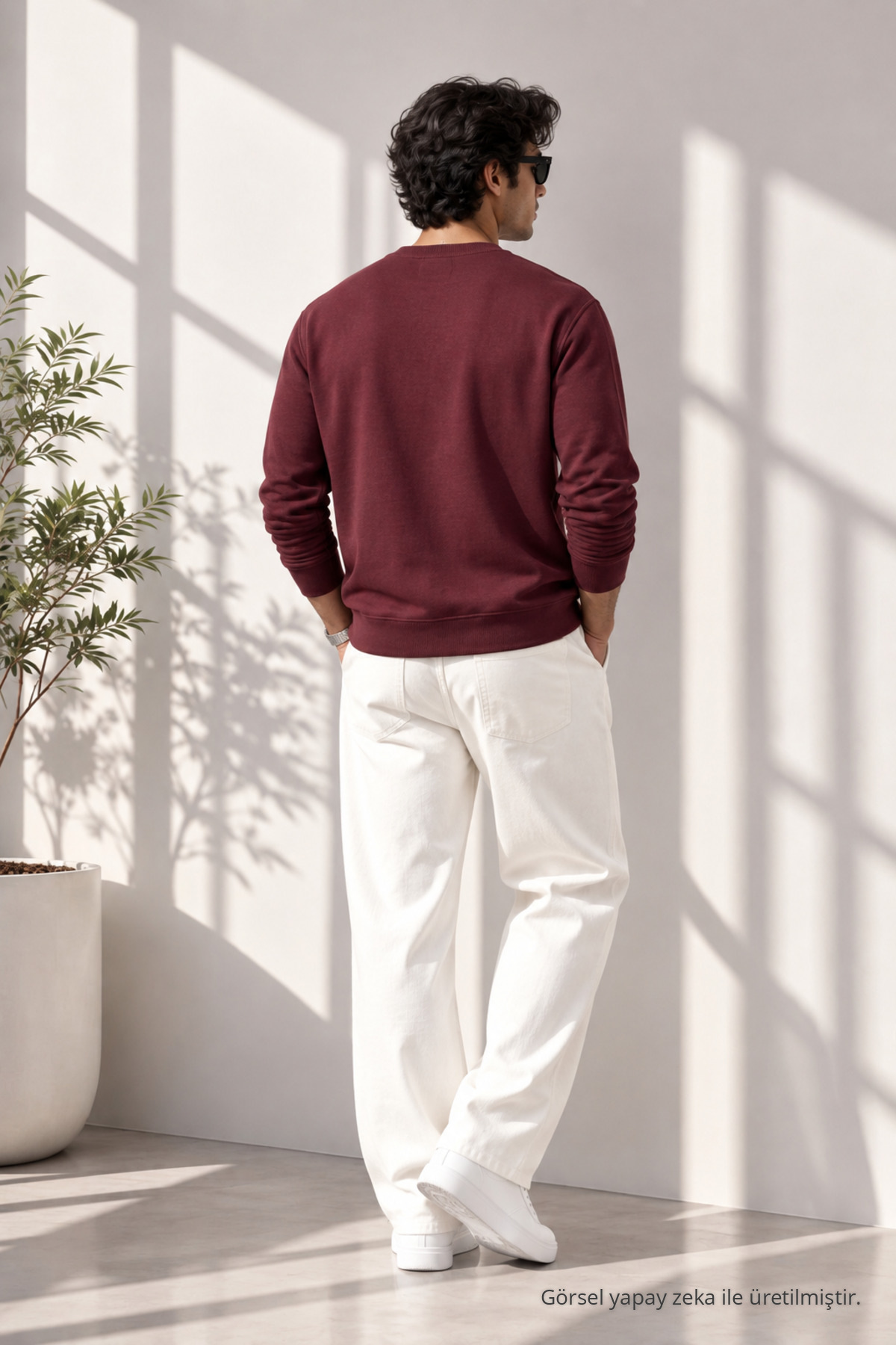 Erkek Kalın Premium Triko Bordo Kışlık Kazak 5