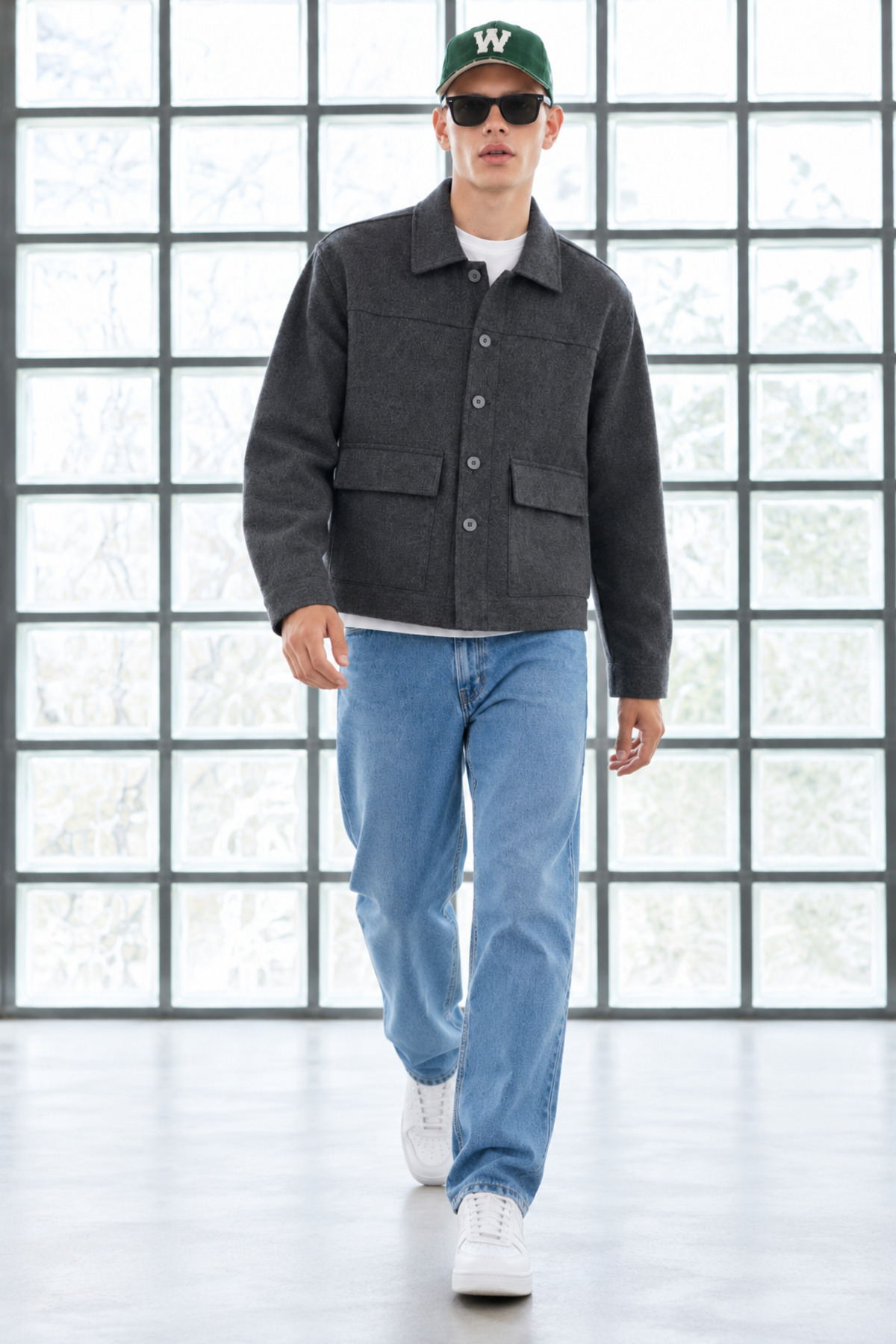 Erkek Oversize Cepli Mevsimlik Füme Ceket 4