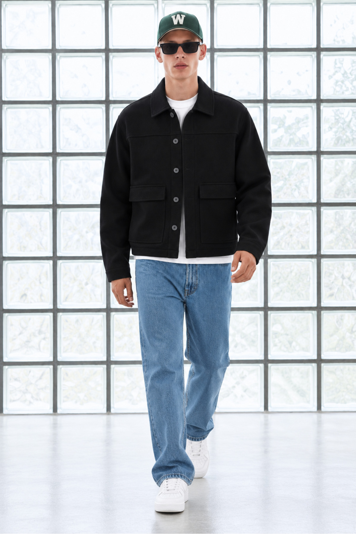 Erkek Oversize Cepli Mevsimlik Siyah Ceket 4
