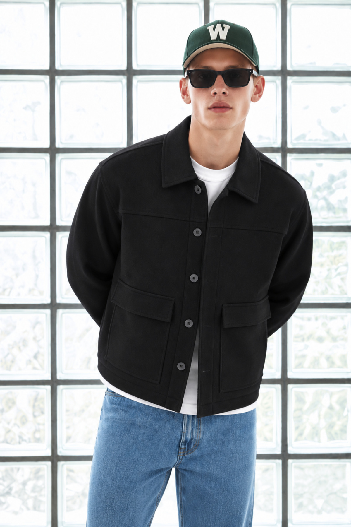 Erkek Oversize Cepli Mevsimlik Siyah Ceket 3