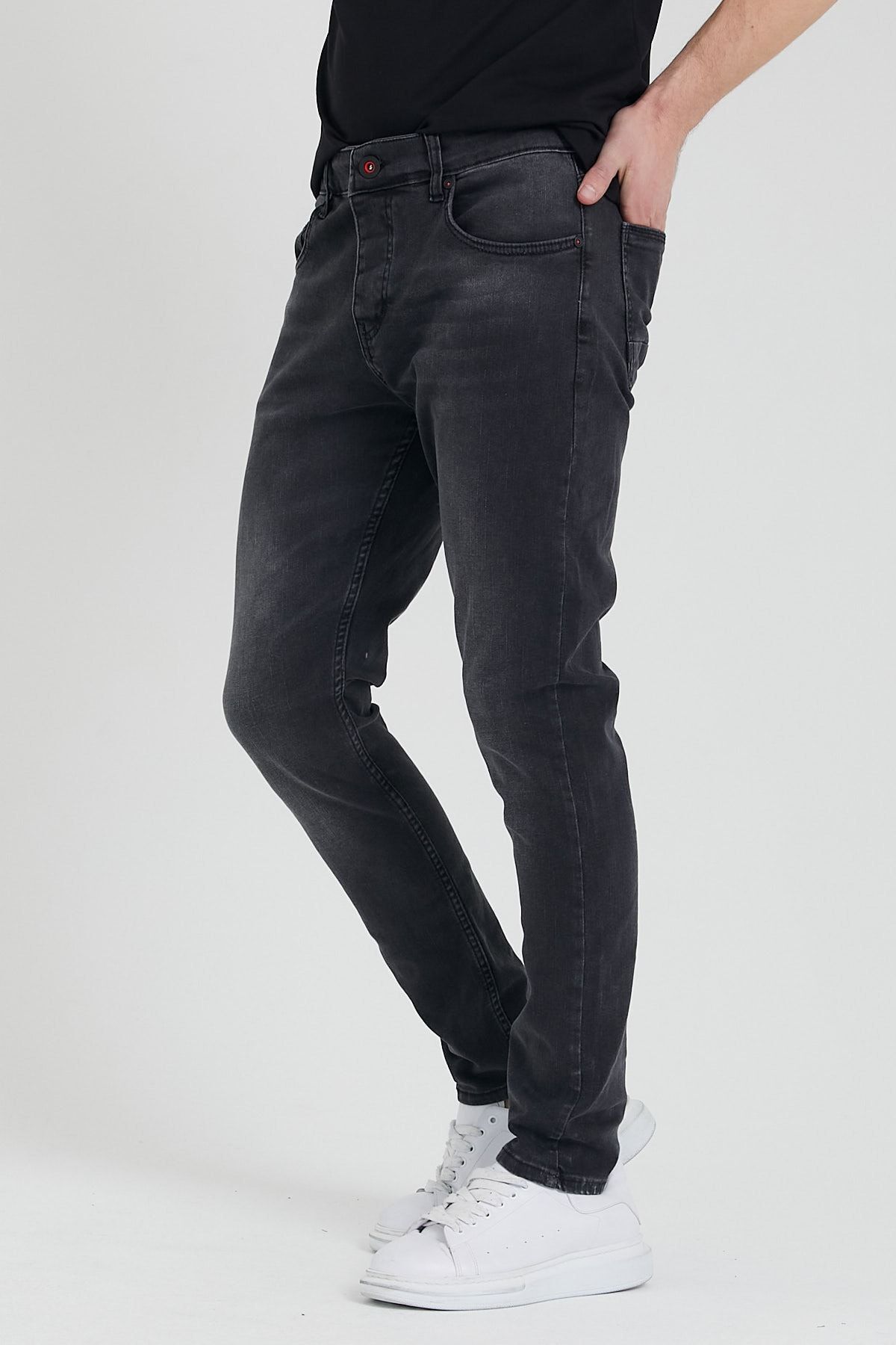 Erkek Slim Fit Jean Pantolon Açık Mavi 4