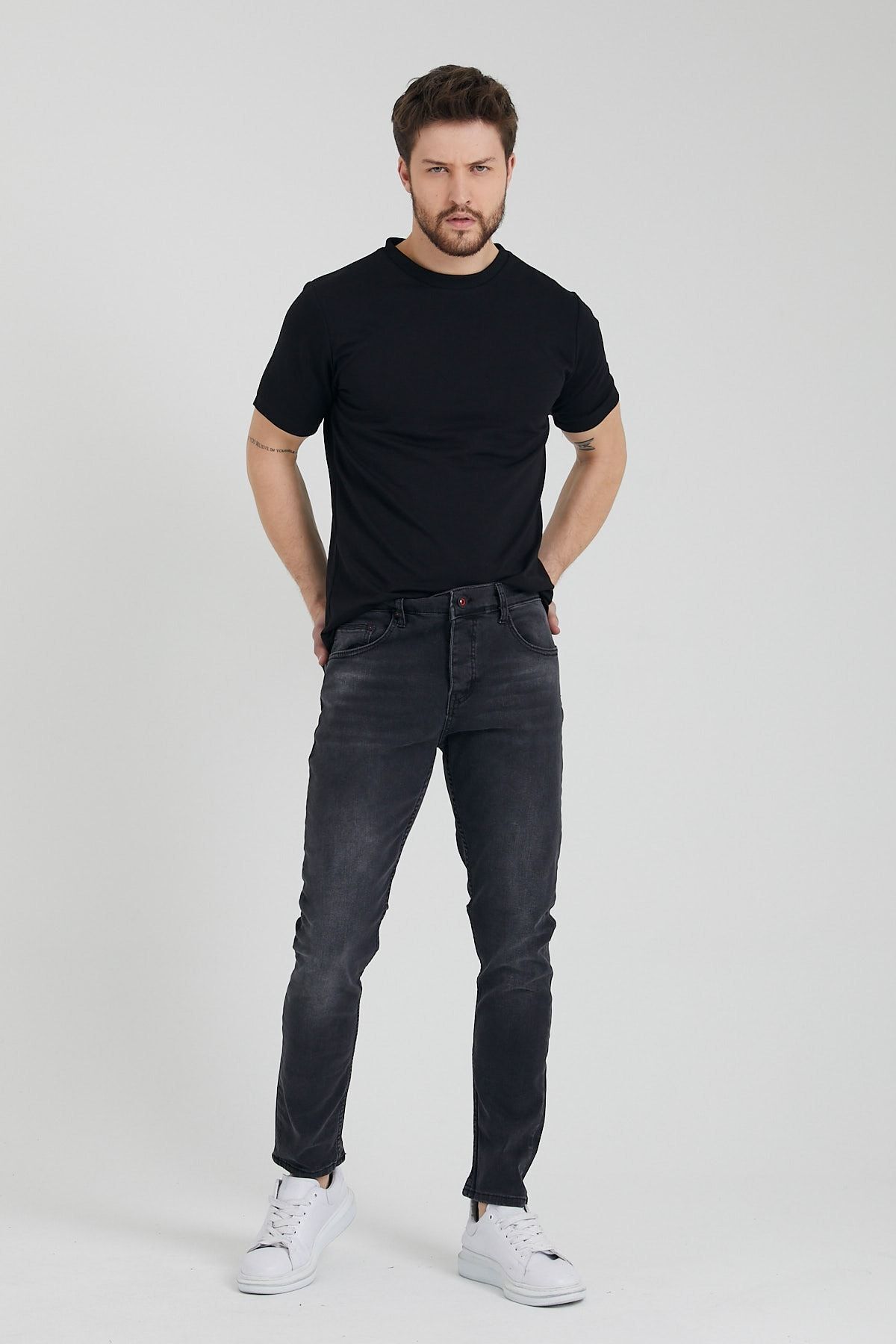 Erkek Slim Fit Jean Pantolon Açık Mavi 3