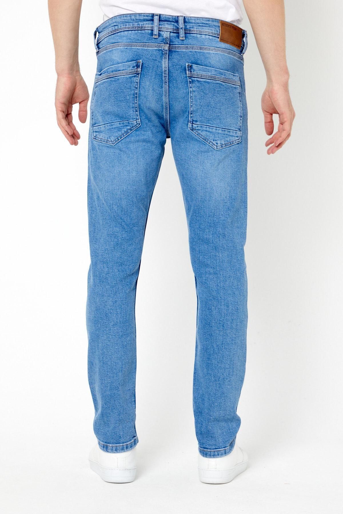 Erkek Slim Fit Jean Pantolon Açık Mavi 3