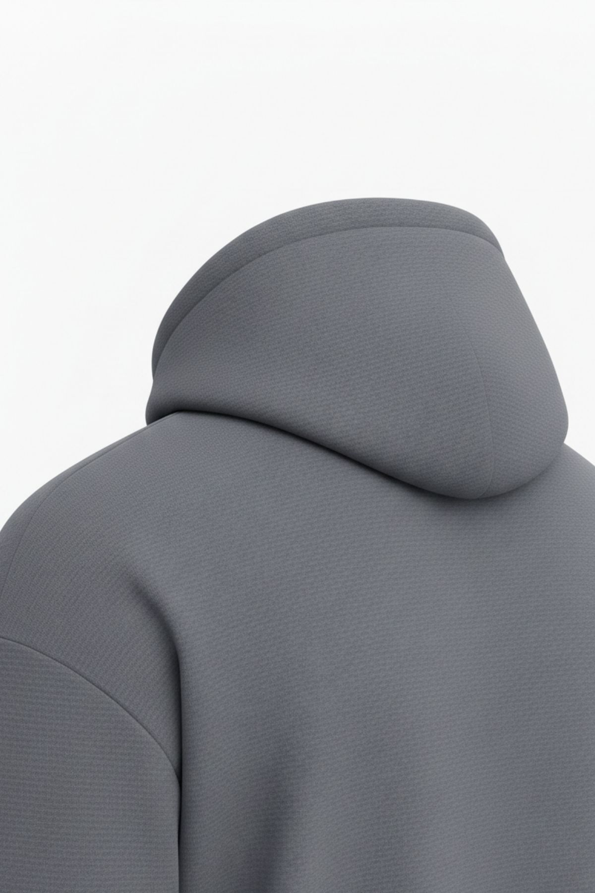 Erkek Rahat Basic Füme Kapşonlu Sweatshirt 5