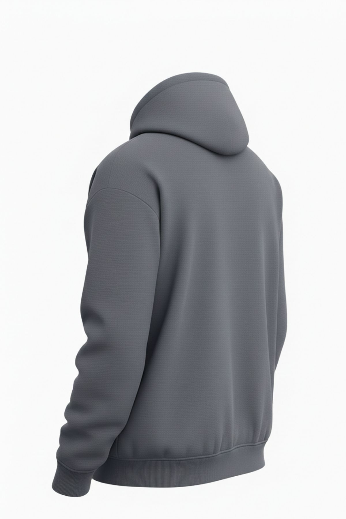 Erkek Rahat Basic Füme Kapşonlu Sweatshirt 4