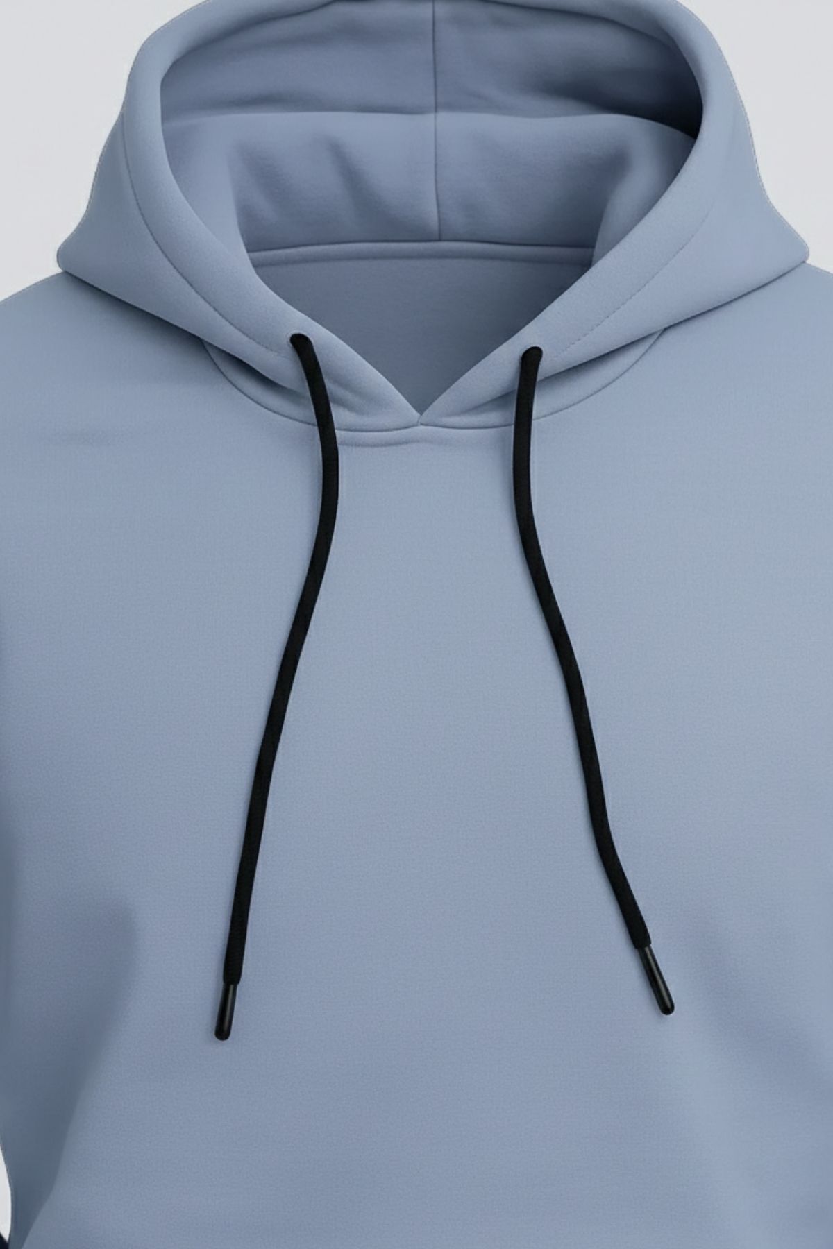 Erkek Rahat Basic Gri Kapşonlu Sweatshirt 6