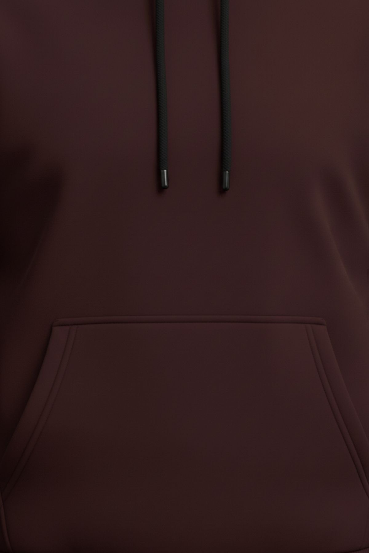 Erkek Rahat Basic Kahve Kapşonlu Sweatshirt 5