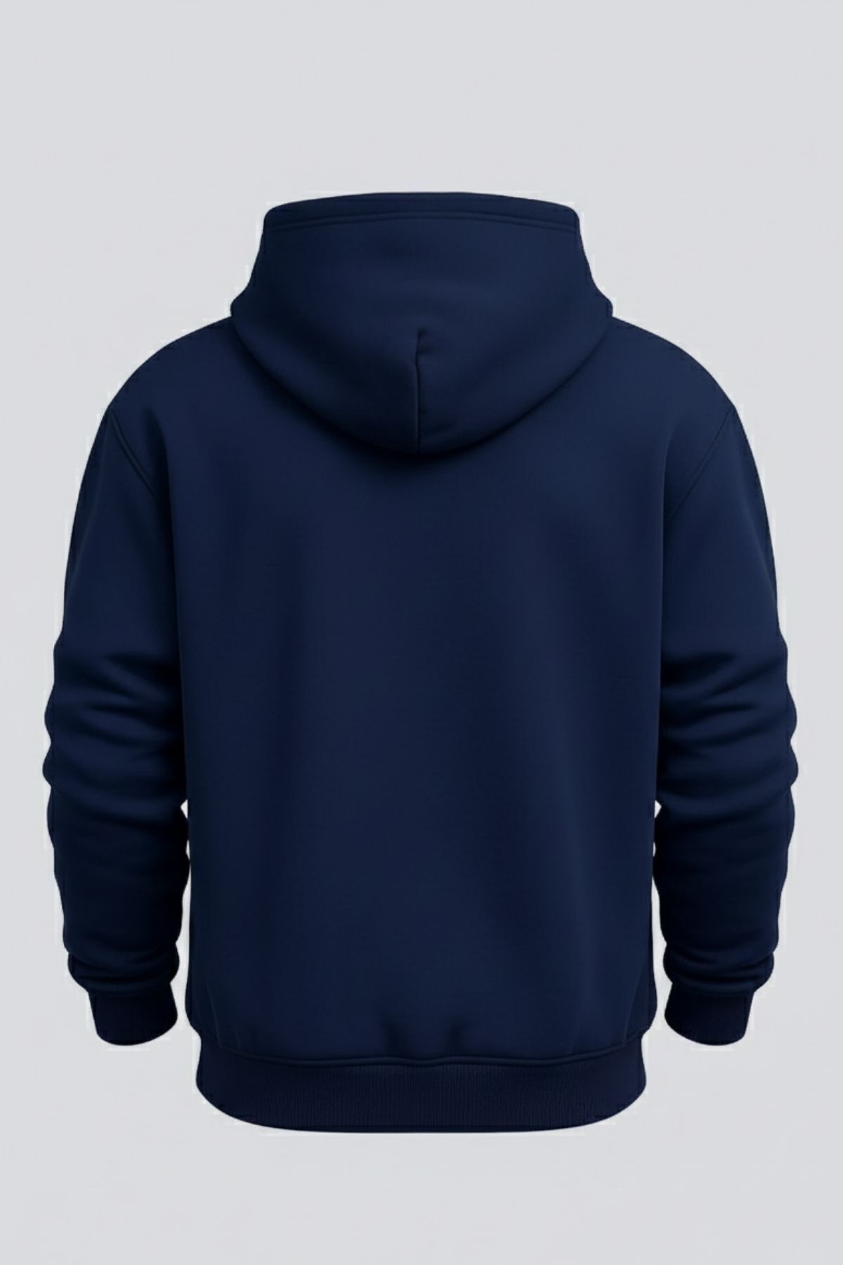 Erkek Rahat Basic Lacivert Kapşonlu Sweatshirt 5