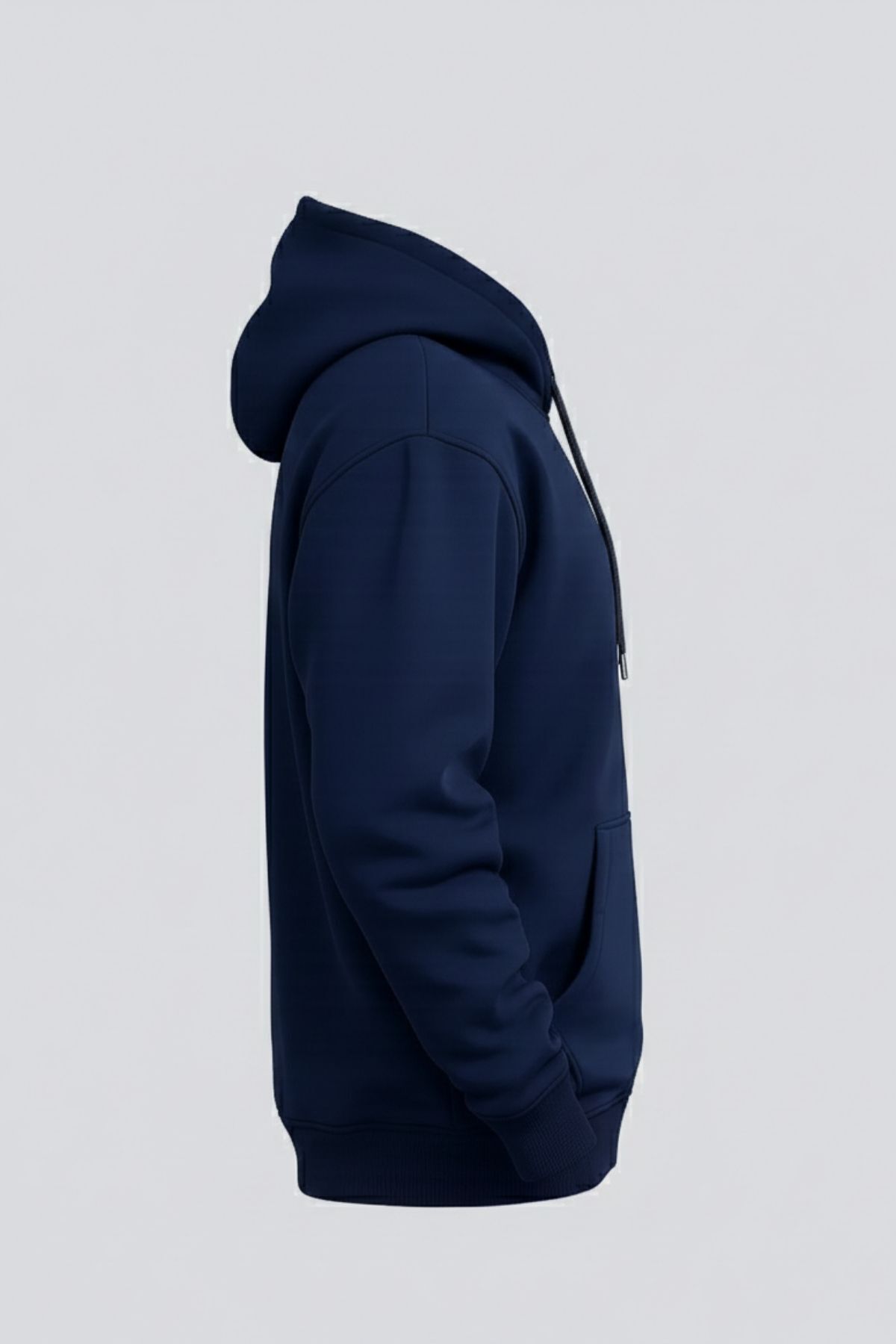 Erkek Rahat Basic Lacivert Kapşonlu Sweatshirt 6