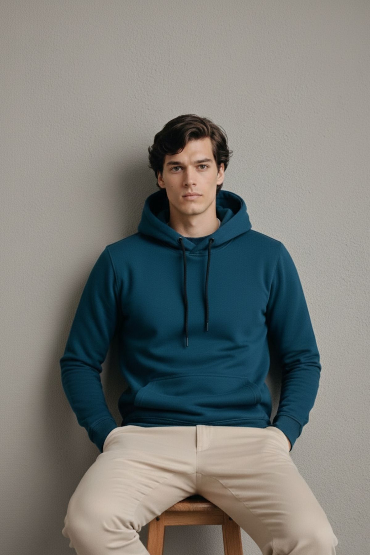 Erkek Premium Salaş Mint Kapşonlu Sweatshirt 6