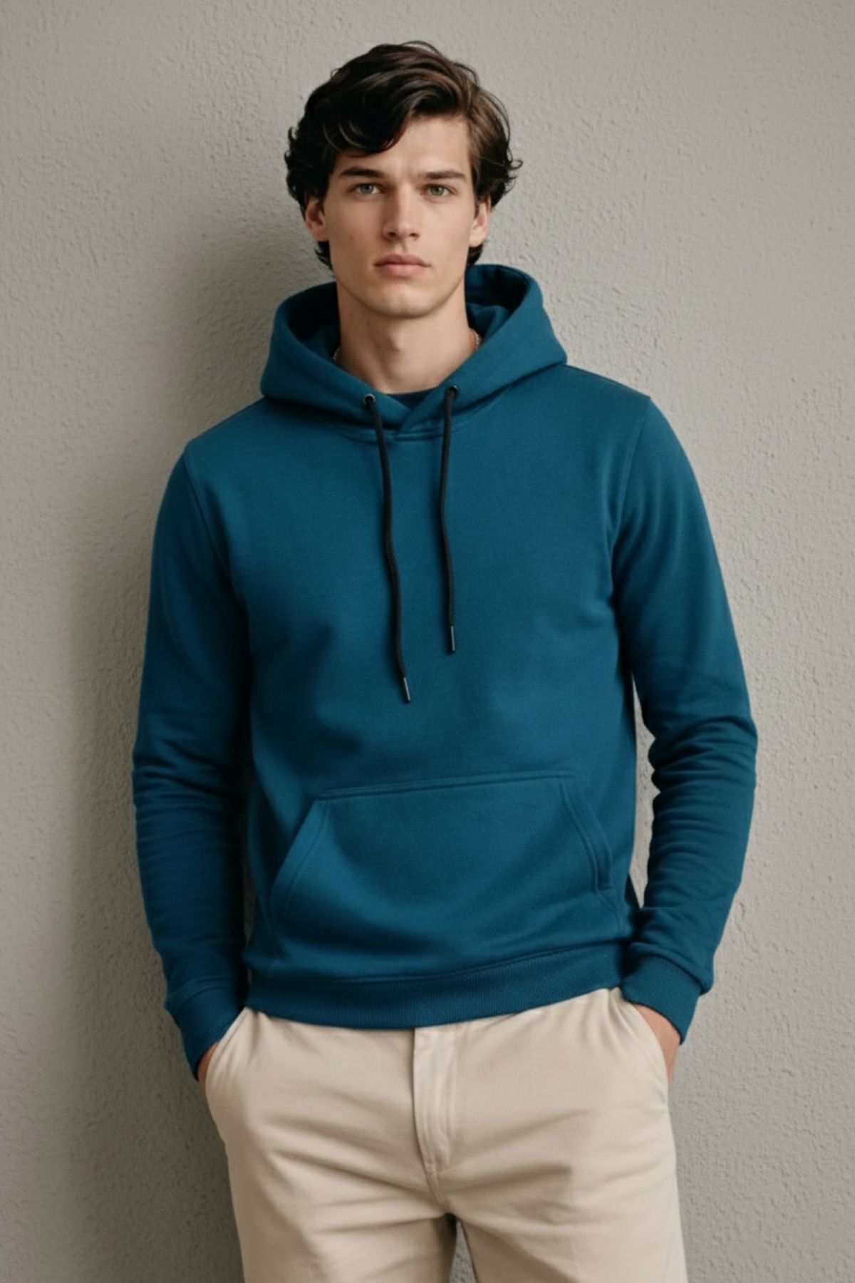 Erkek Premium Salaş Mint Kapşonlu Sweatshirt 3