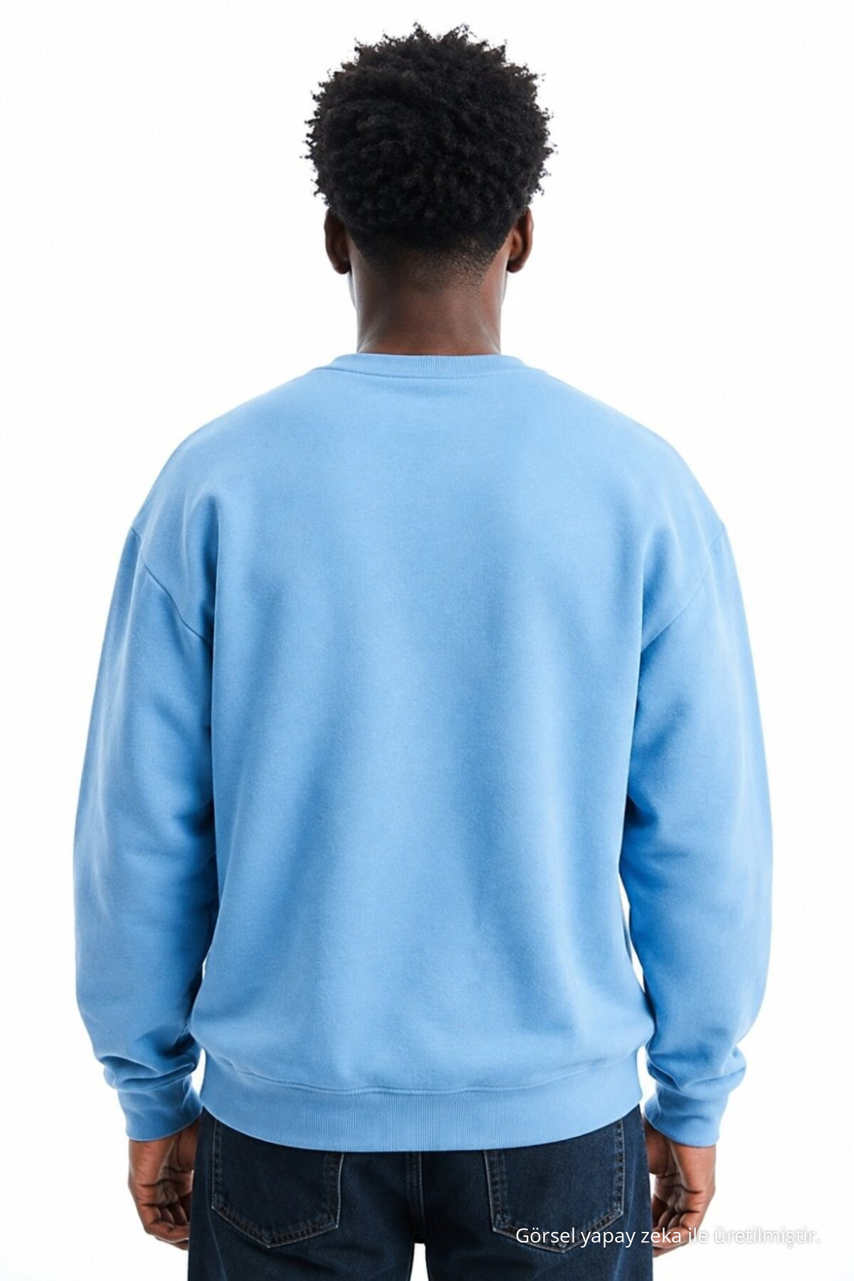 Erkek Regular Uzun Kollu B.Mavi Basic Sweatshirt Bebe Mavi 5