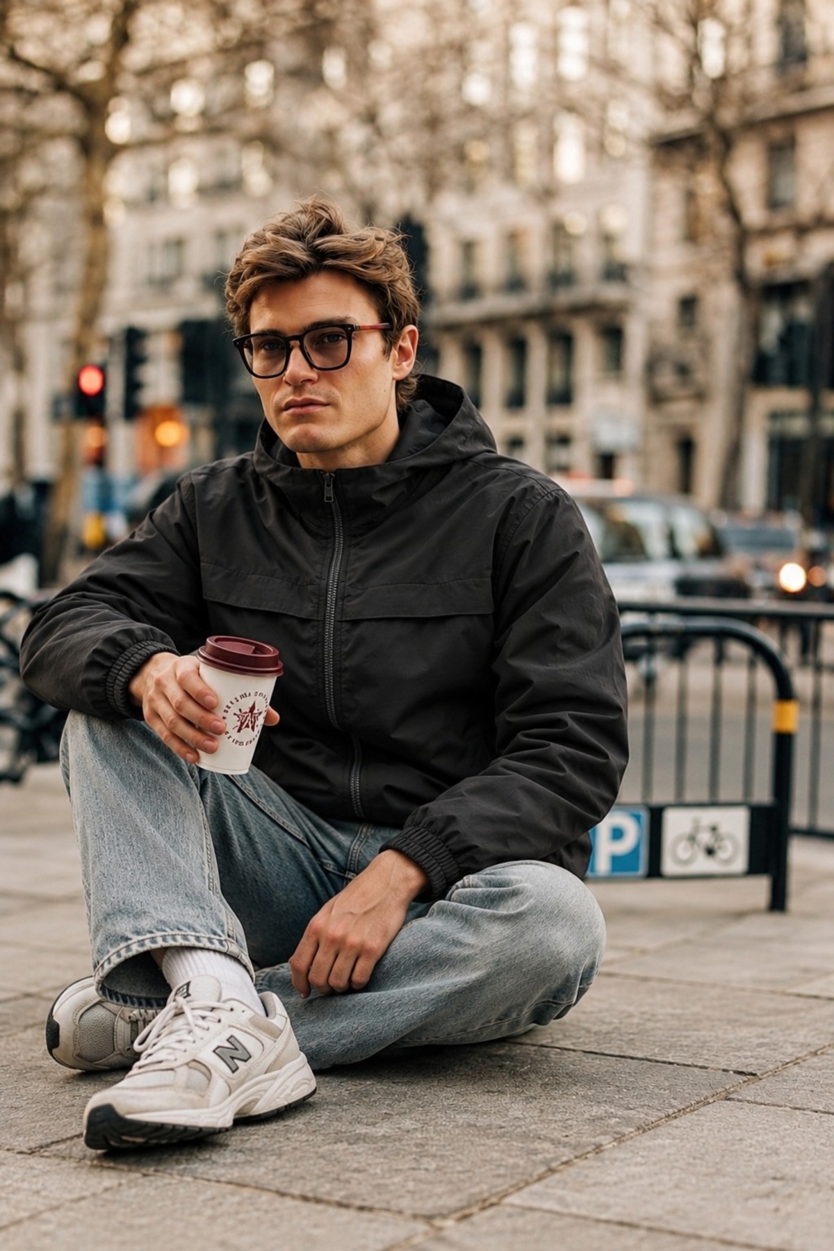 Erkek Kapüşonlu Fermuarlı Casual Mevsimlik Yağmurluk 4