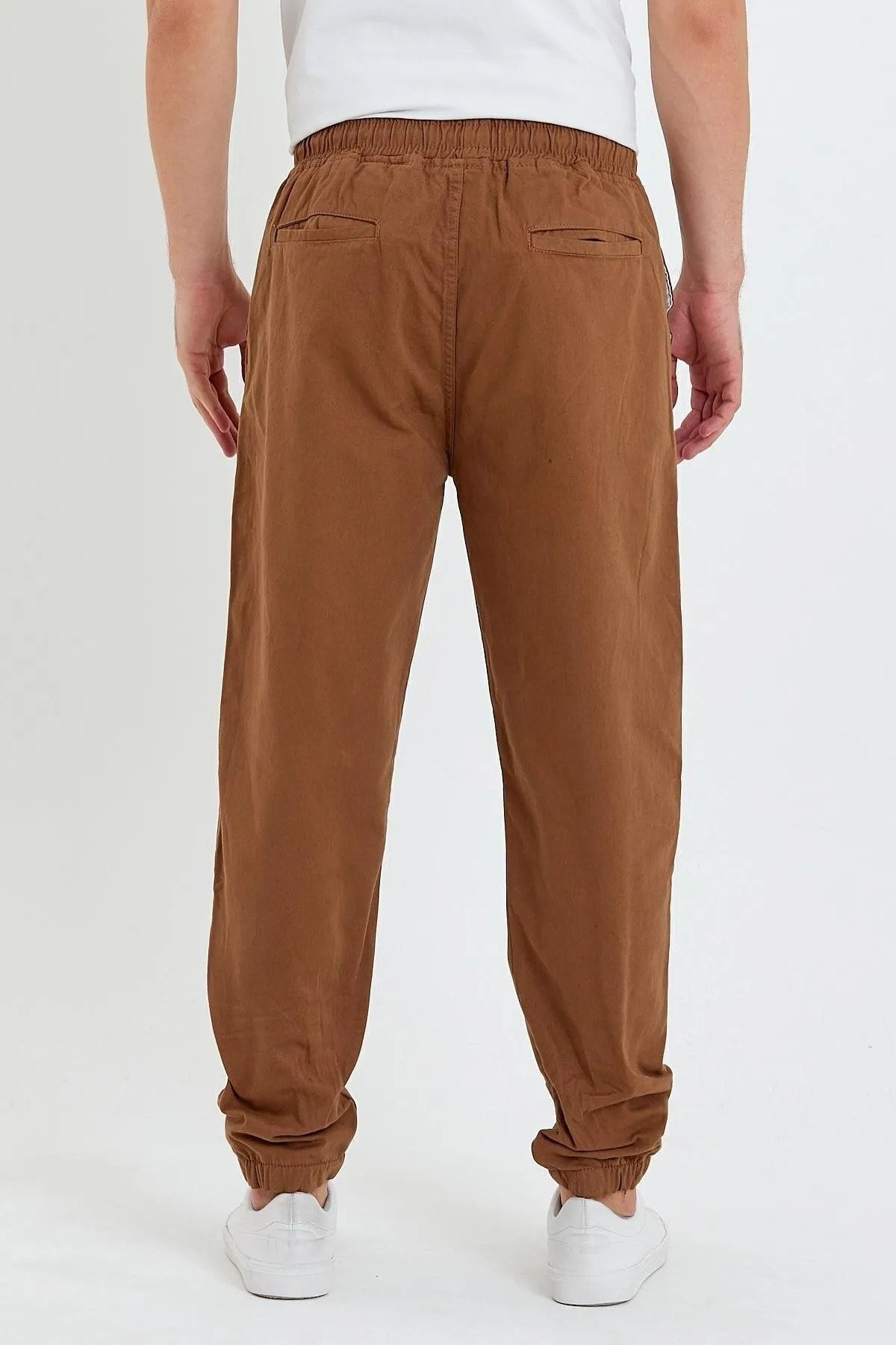 Erkek Paçası Lastikli Jogger Camel 5