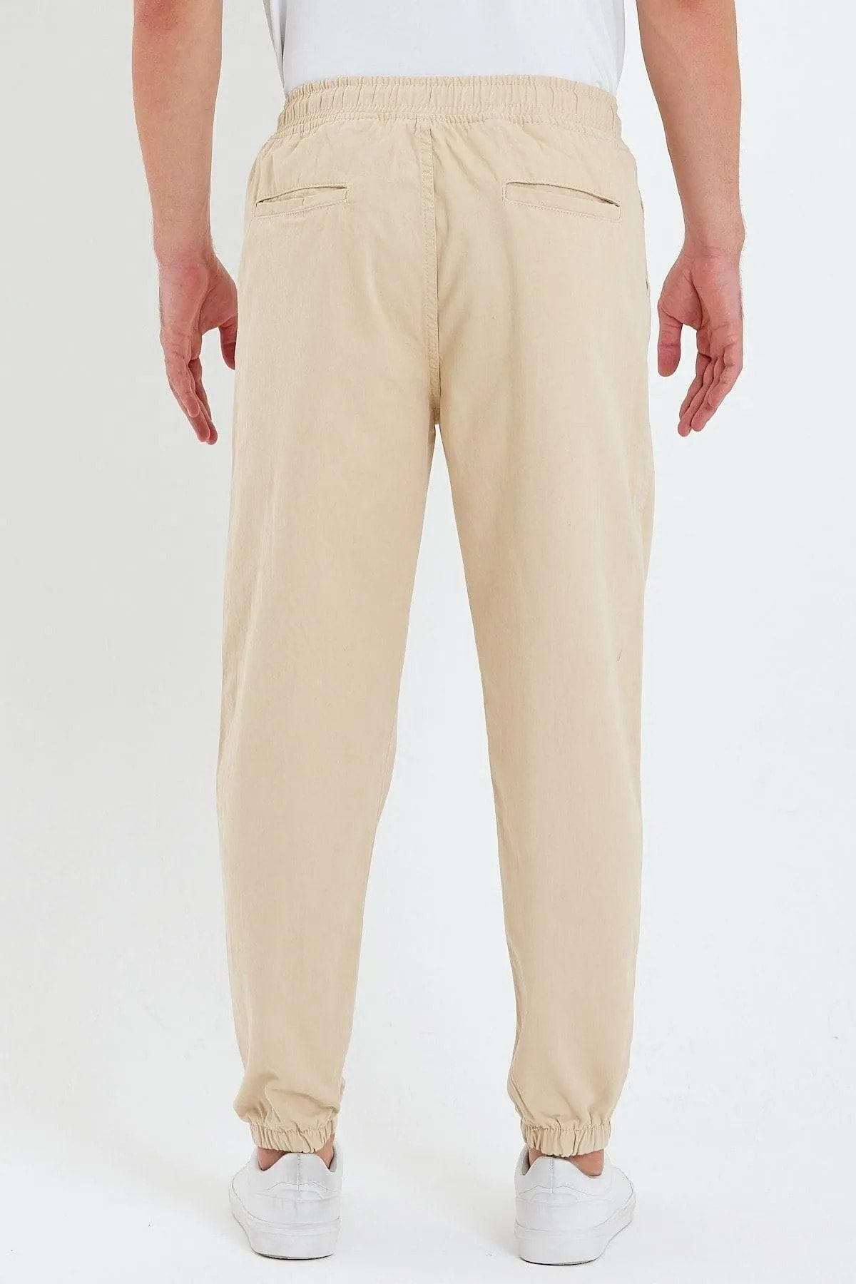 Erkek Paçası Lastikli Jogger Taş 5