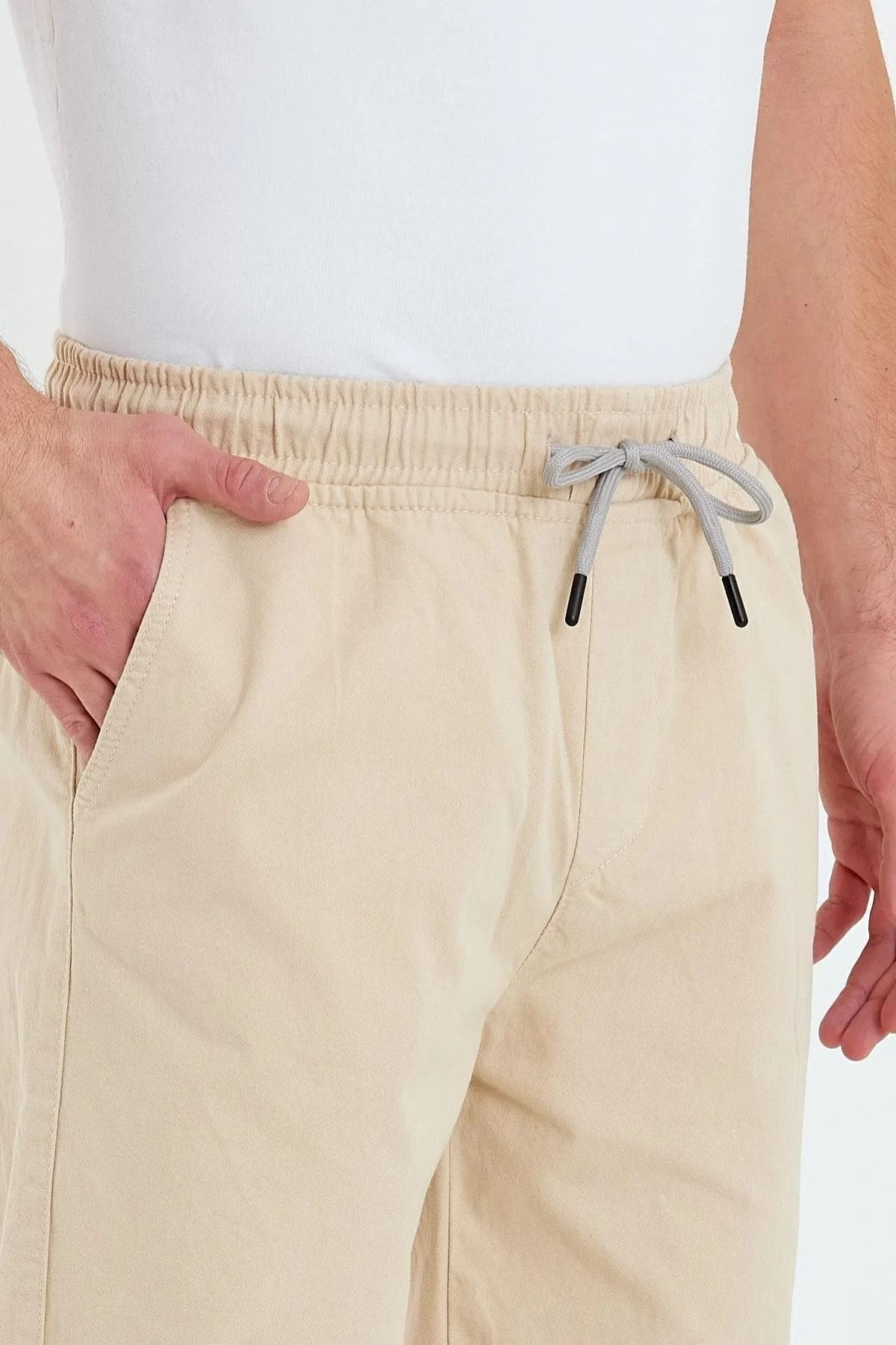 Erkek Paçası Lastikli Jogger Taş 3