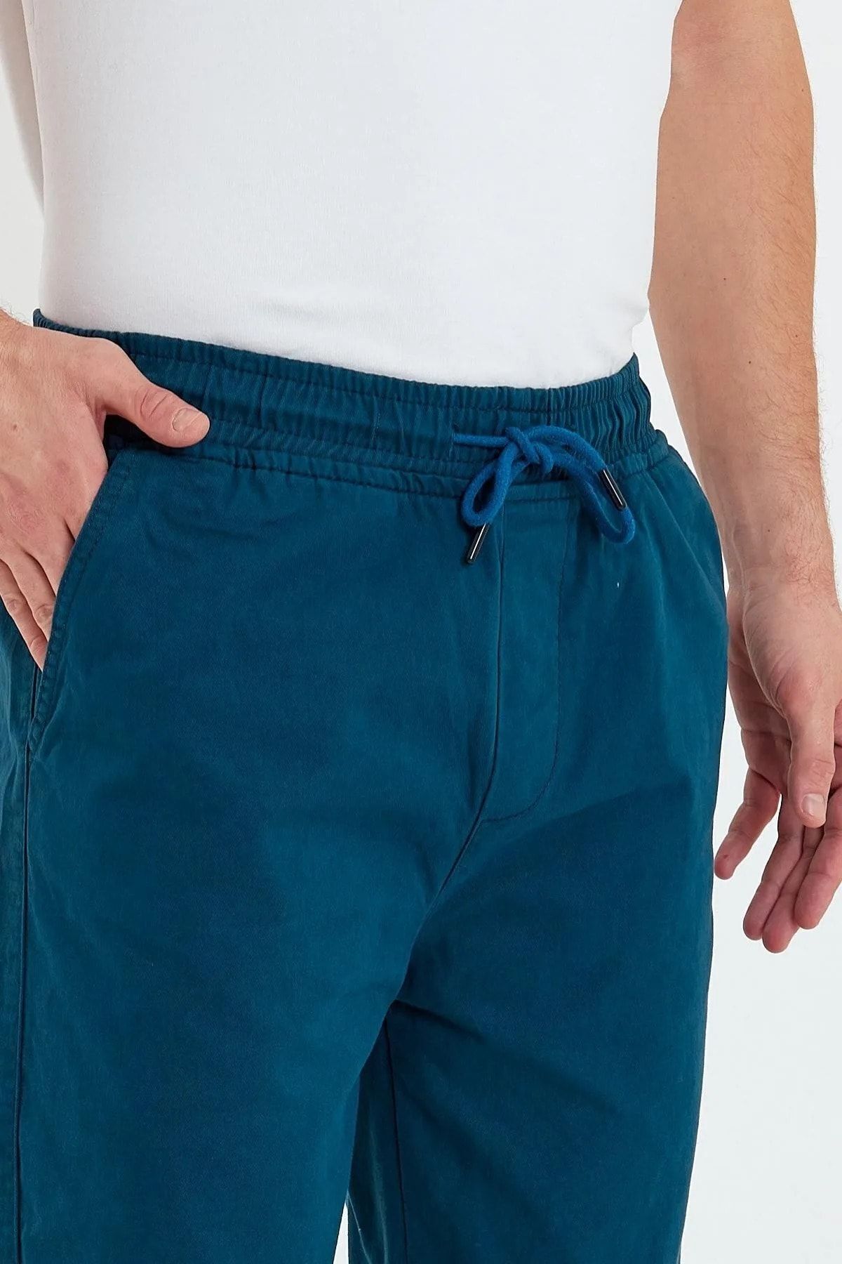 Erkek Paçası Lastikli Jogger Petrol 3