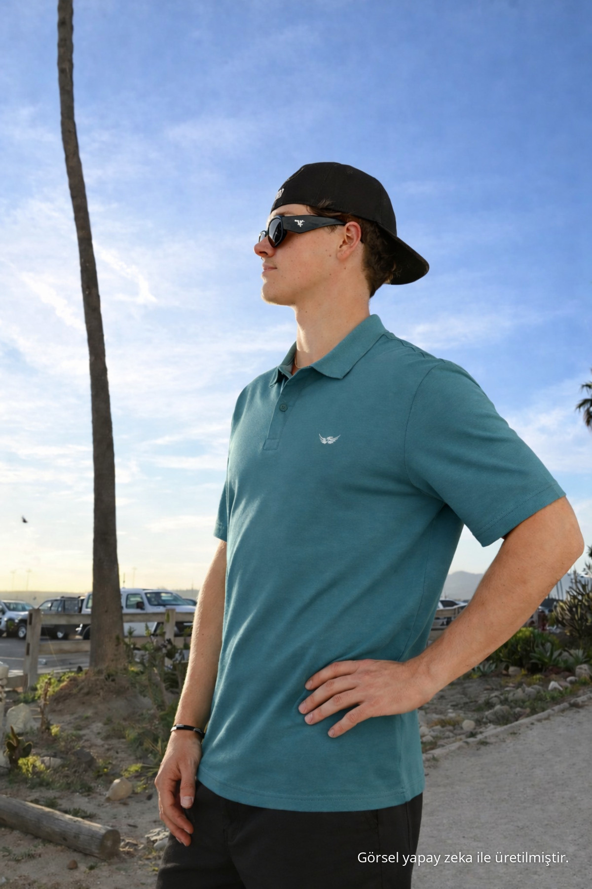 Erkek Pamuklu Trend Mint Polo Yaka T Shirt 4