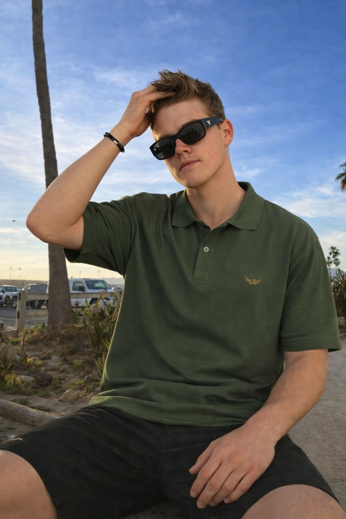 Erkek Pamuklu Trend Füme Polo Yaka T Shirt 5