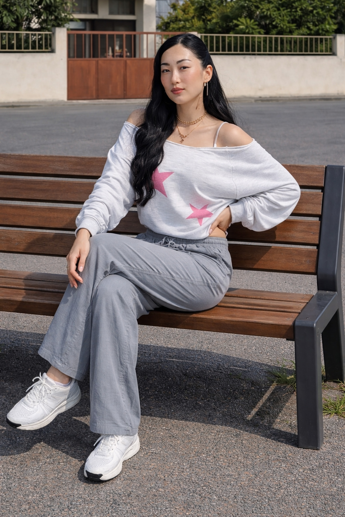Kadın Beli Lastikli Bol Paça K.Kahve Keten Pantolon 5