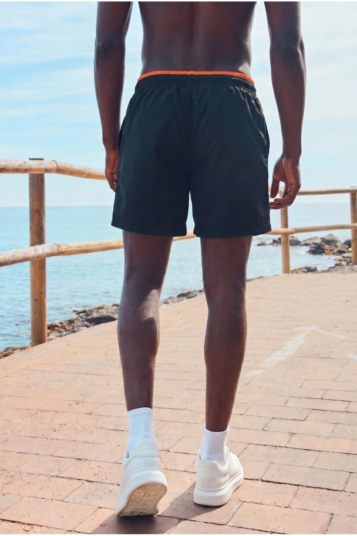 Erkek Fermuarlı Cepli Jogger Yazlık Lacivert Deniz Şortu 6