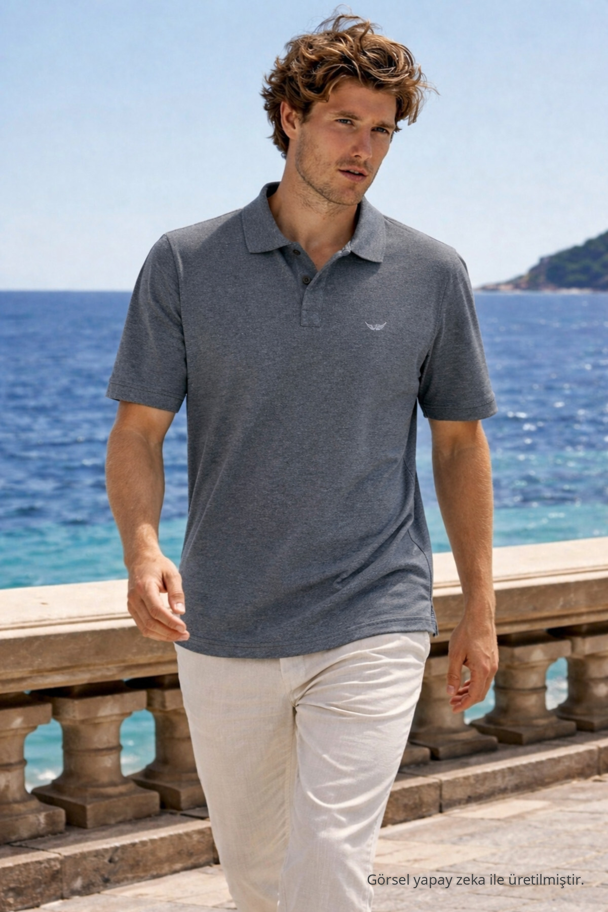 Erkek Premium Comfort Füme Polo Yaka T Shirt 4