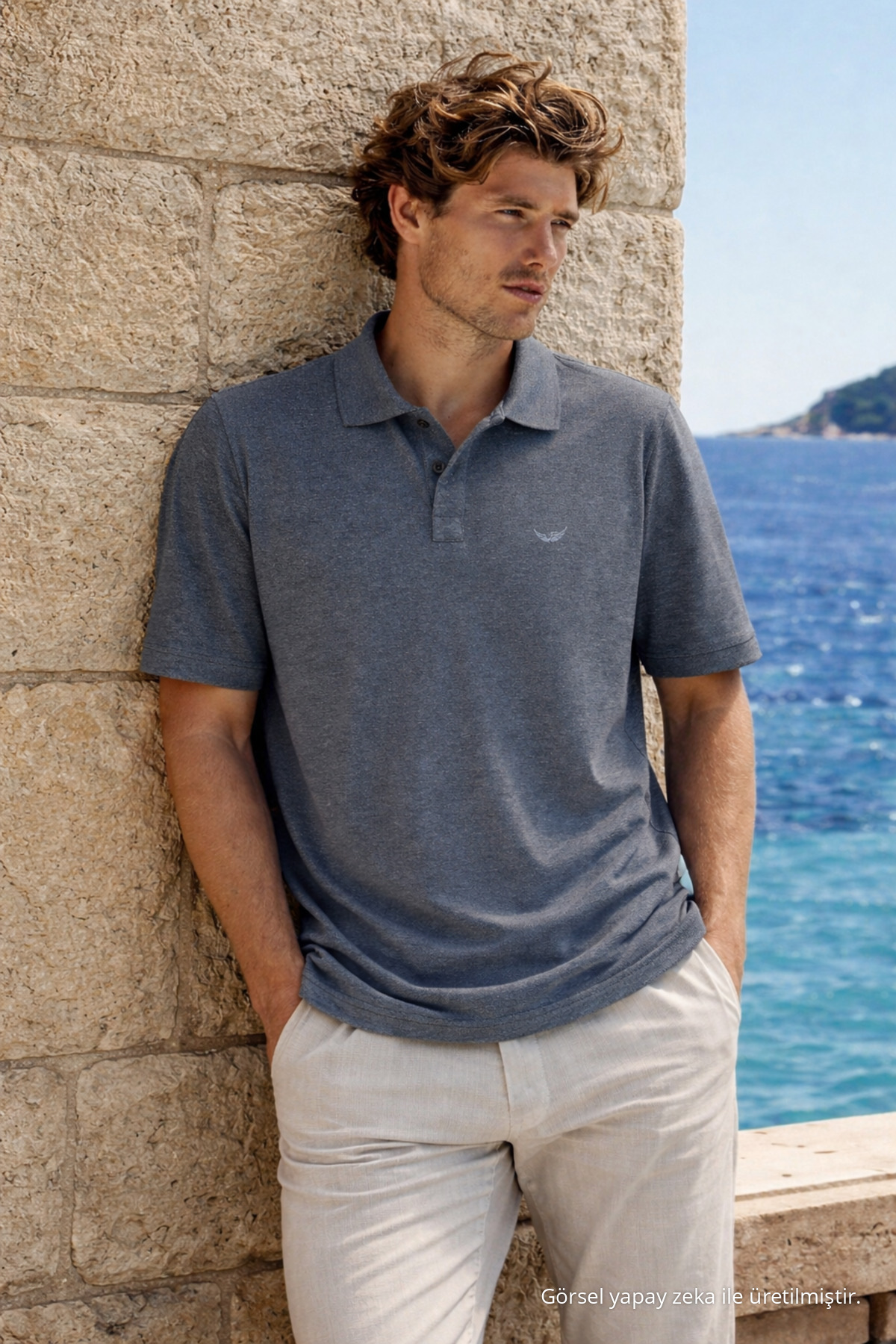 Erkek Premium Comfort Füme Polo Yaka T Shirt 5