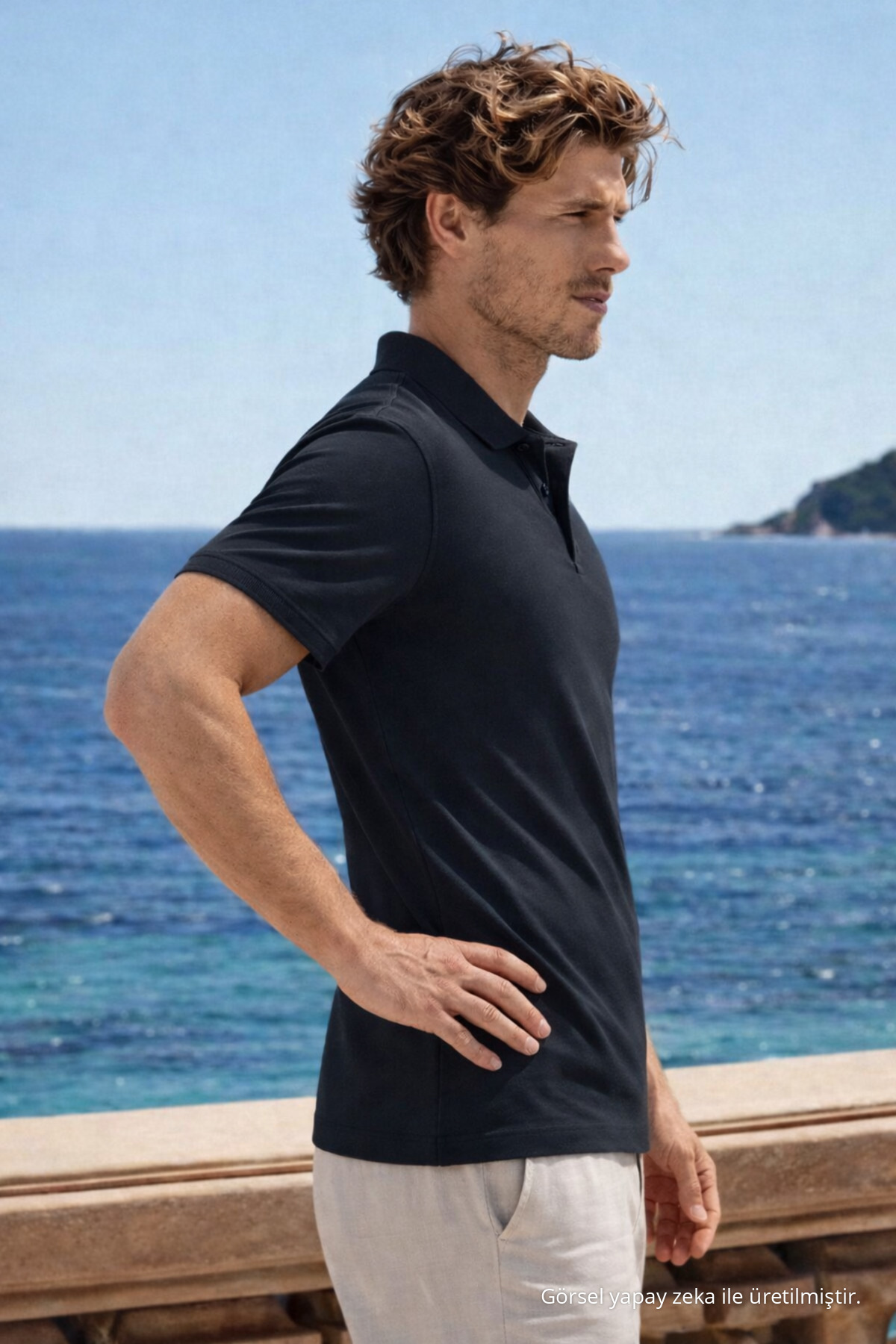Erkek Premium Comfort Siyah Polo Yaka T Shirt 4