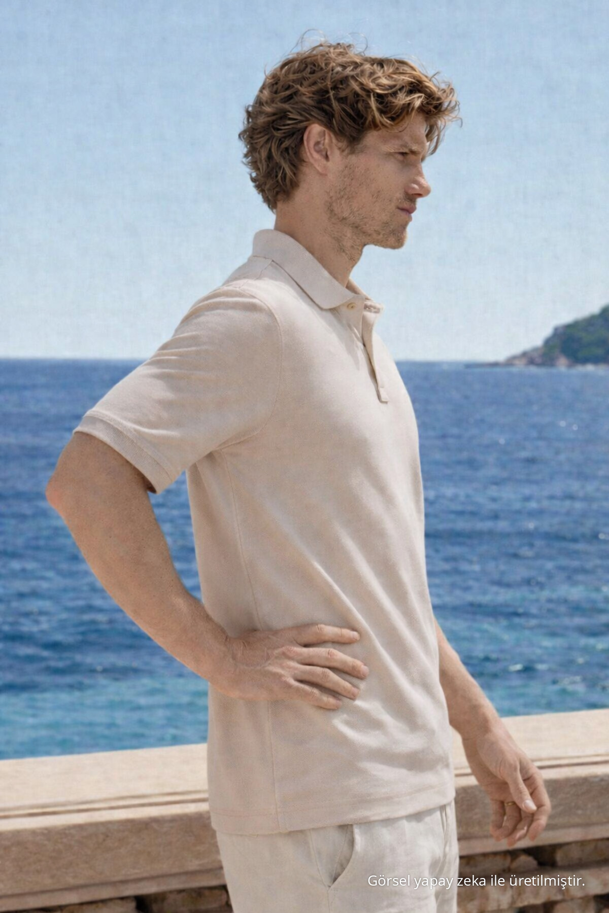 Erkek Premium Comfort Taş Polo Yaka T Shirt 4