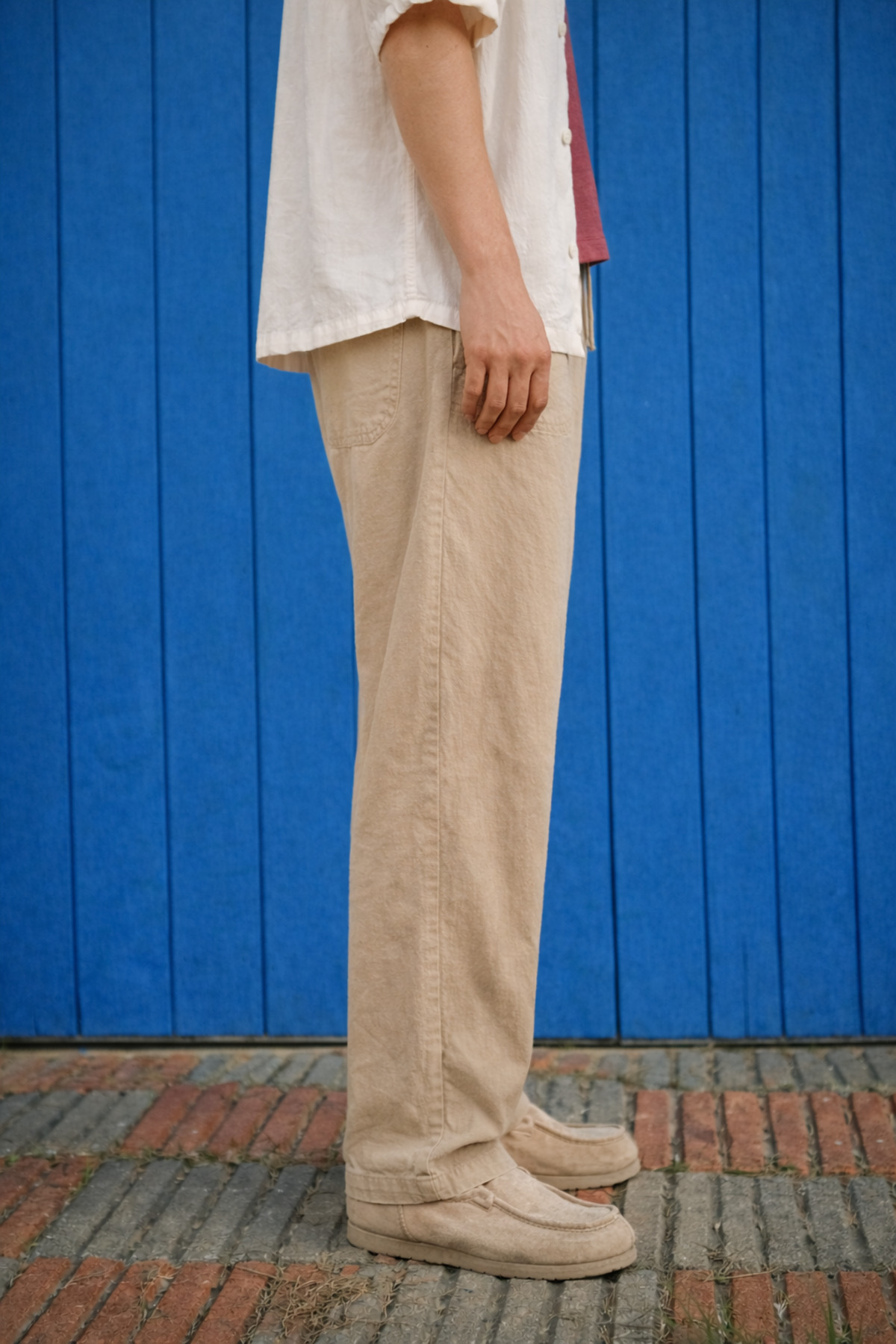 Erkek Trend Premium Bol K.Bej Keten Pantolon 3