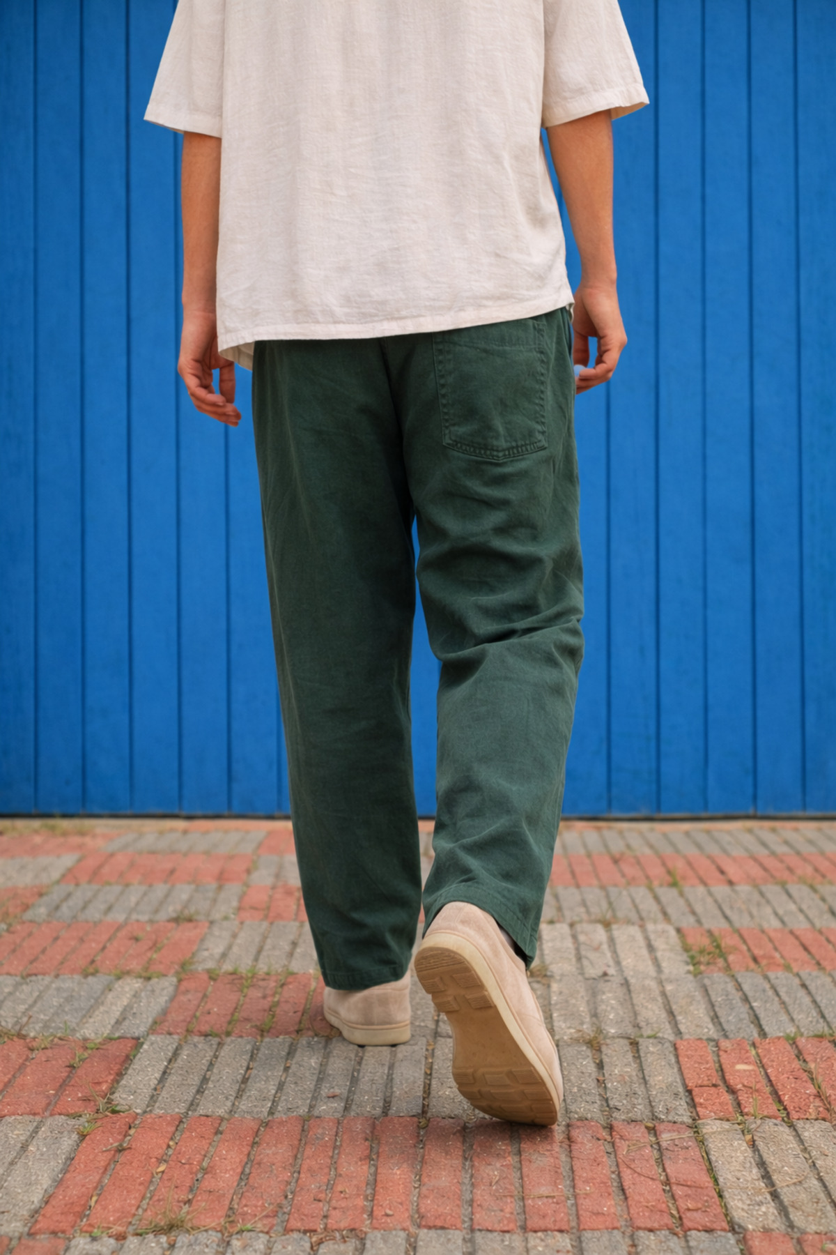 Erkek Trend Premium Bol K.Haki Keten Pantolon 6
