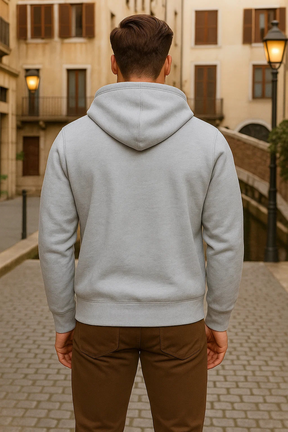 Erkek Kışlık Kapsonlu Açık Fermuarlı Oversize Sweat 5