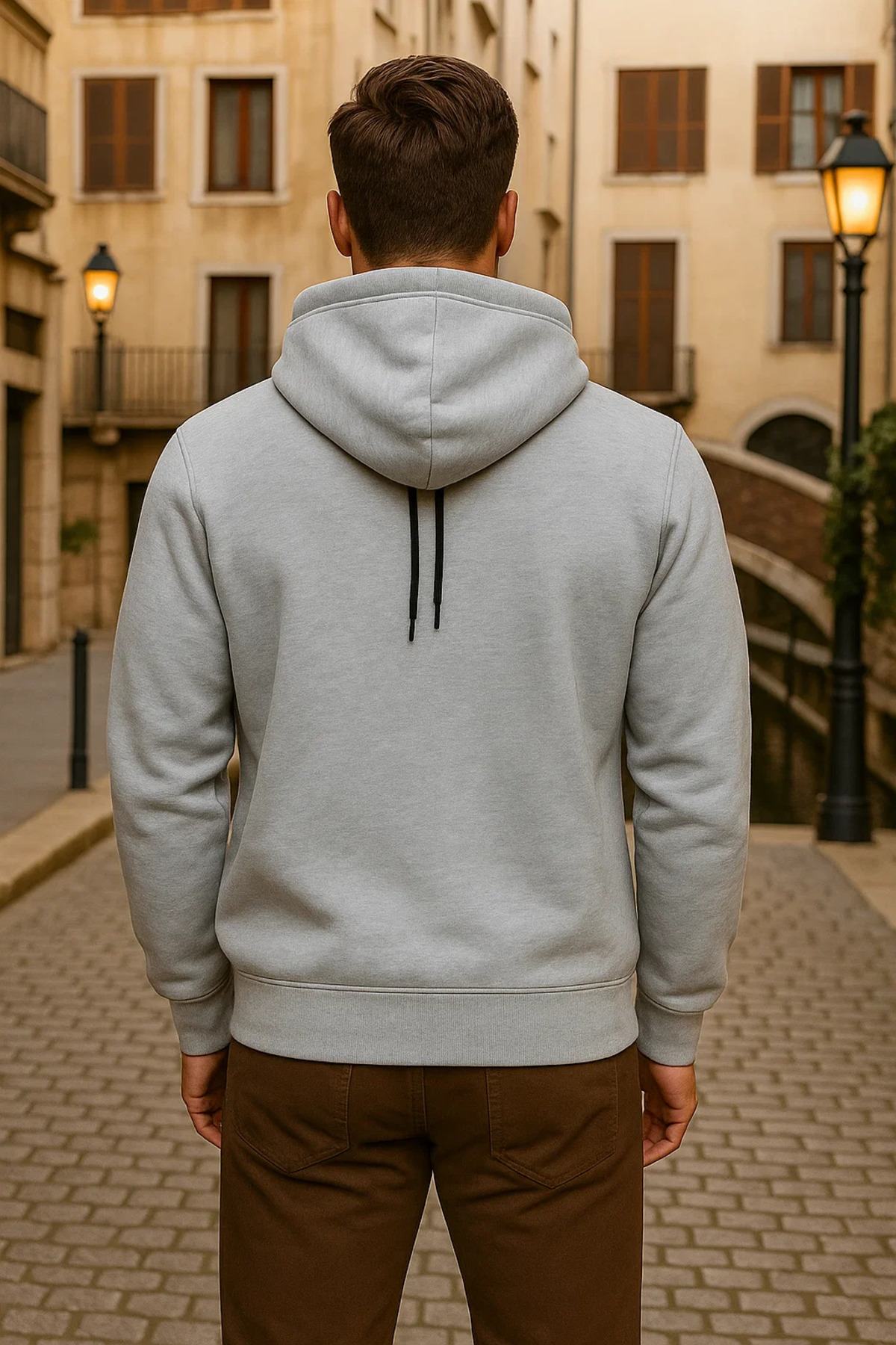 Erkek Kışlık Kapsonlu Açık Fermuarlı Oversize Sweat 6