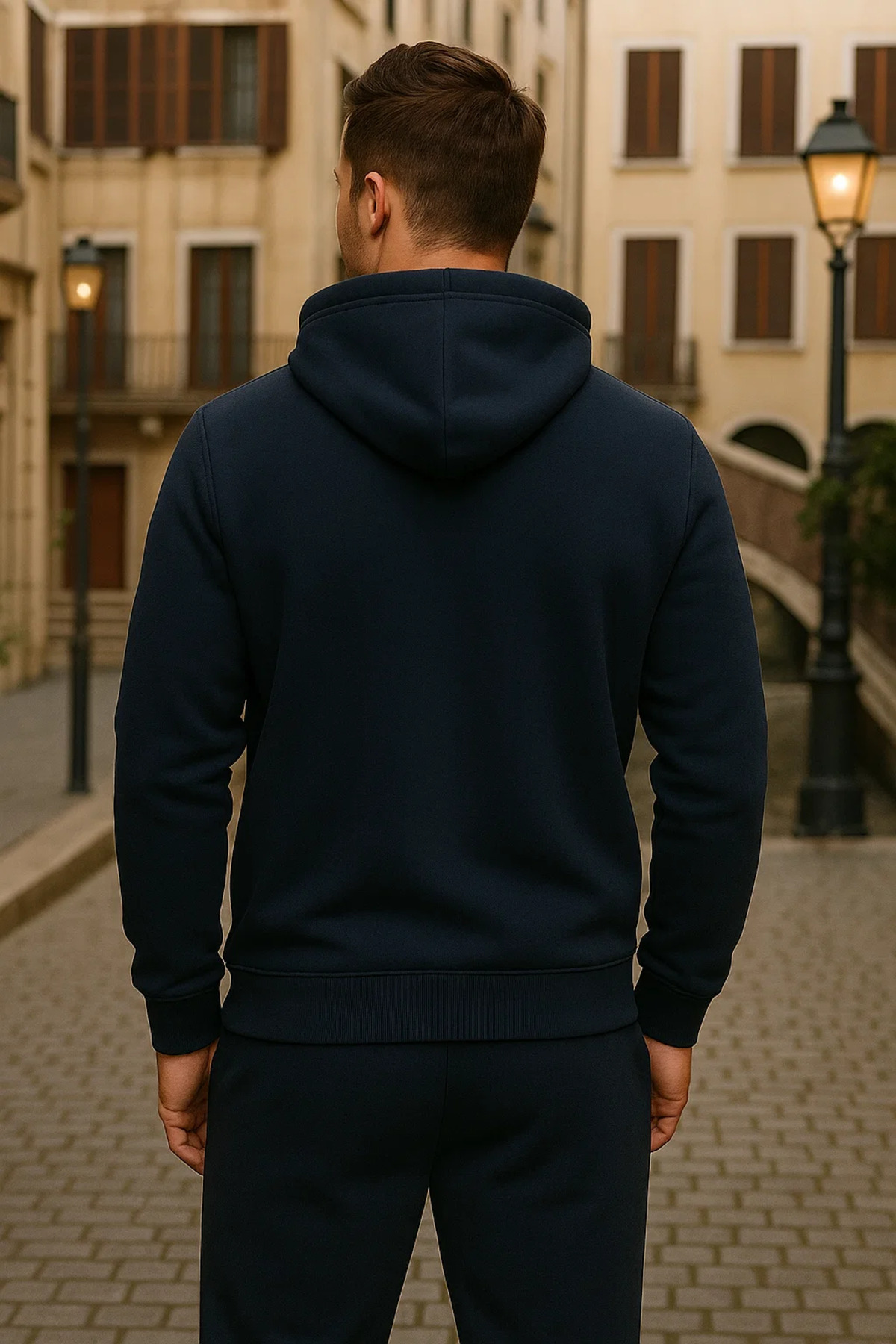 Erkek Kışlık Kapsonlu Koyu Fermuarlı Oversize Sweat 5