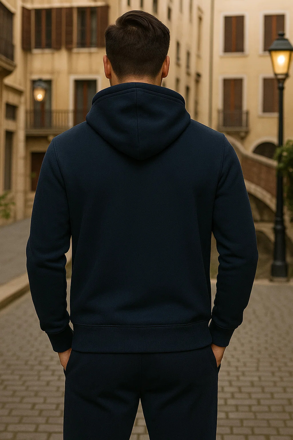 Erkek Kışlık Kapsonlu Koyu Fermuarlı Oversize Sweat 6
