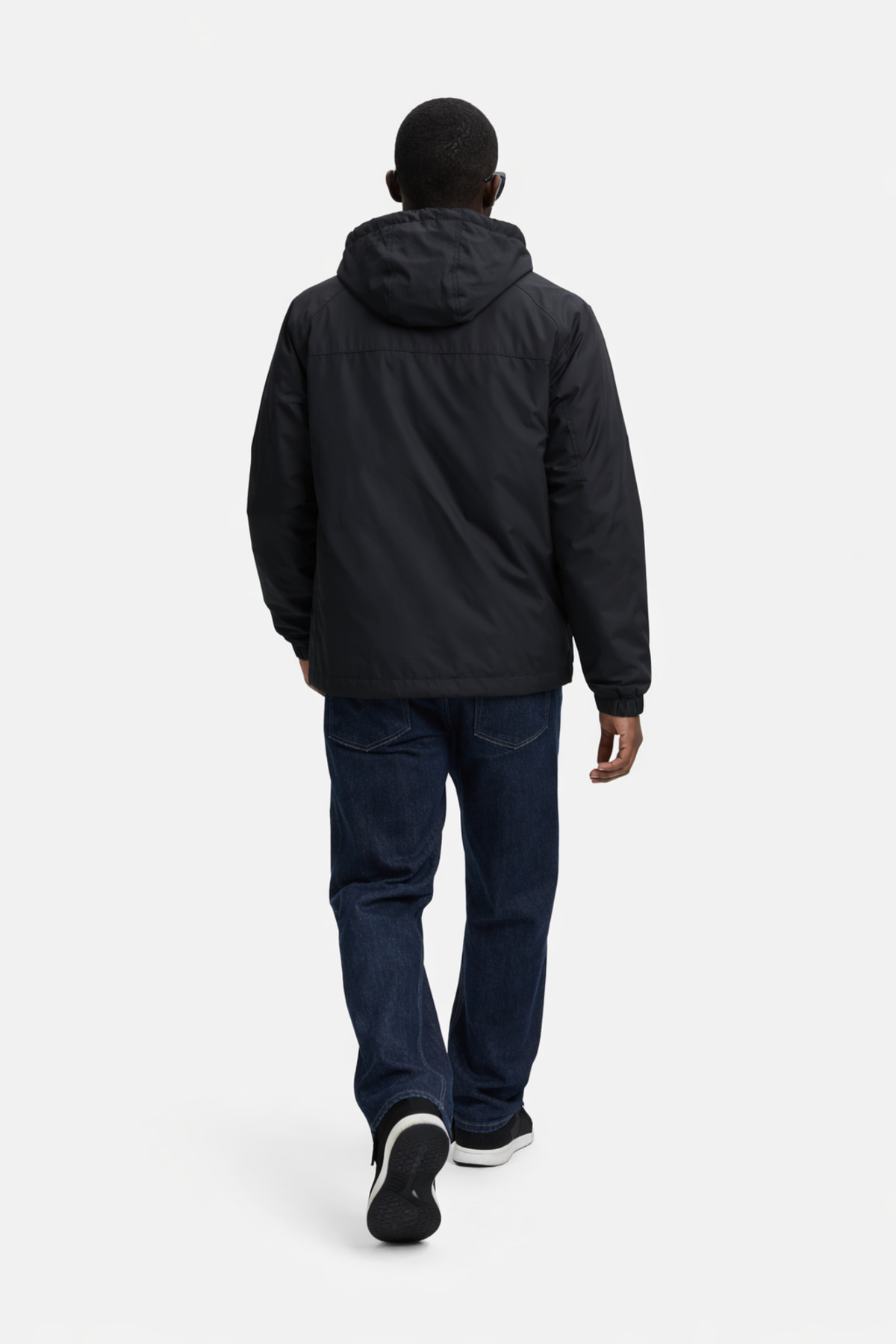 Erkek Astarlı Trend Oversize Siyah Yağmurluk & Rüzgarlık 6