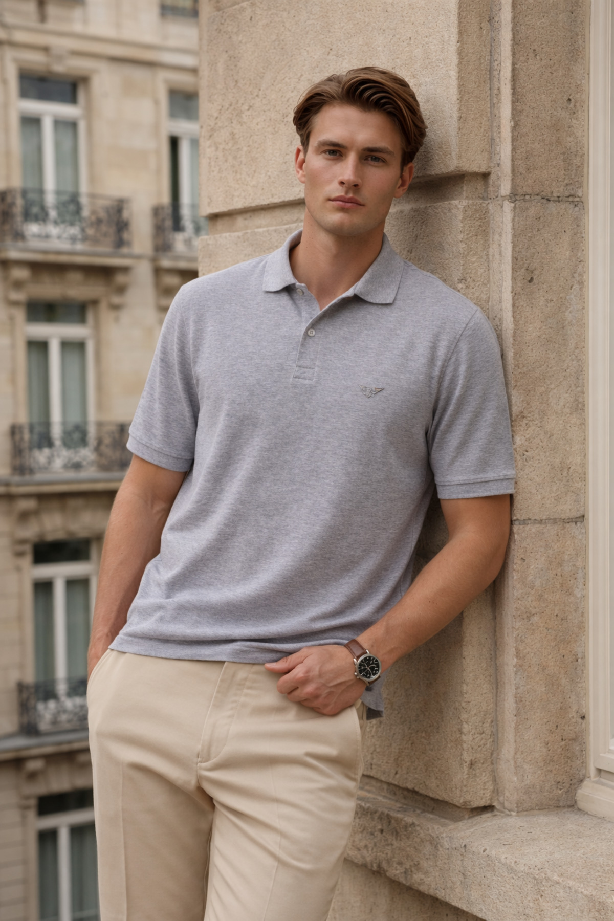 Erkek Elite Comfort Füme Polo Yaka Tişört 5