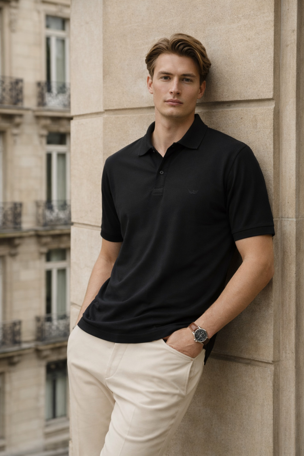 Erkek Elite Comfort Füme Polo Yaka Tişört 5