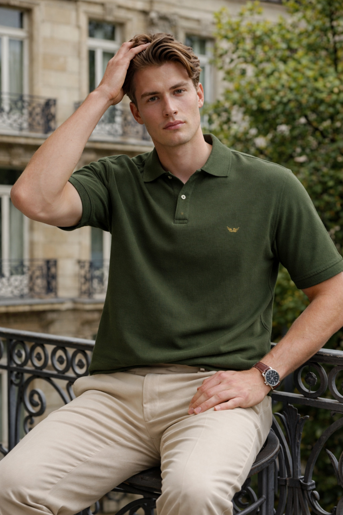 Erkek Elite Comfort Füme Polo Yaka Tişört 3