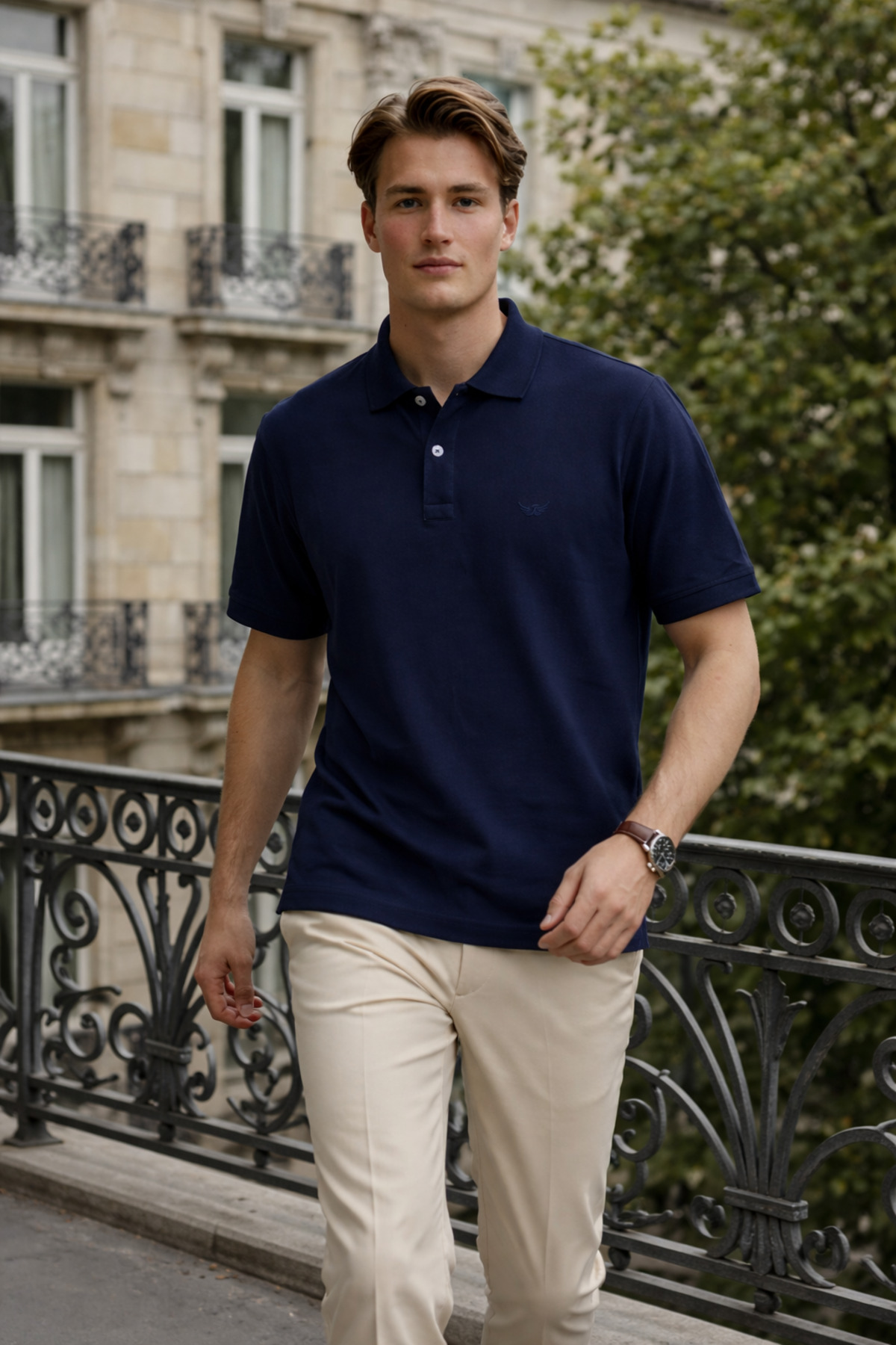 Erkek Elite Comfort Füme Polo Yaka Tişört 3