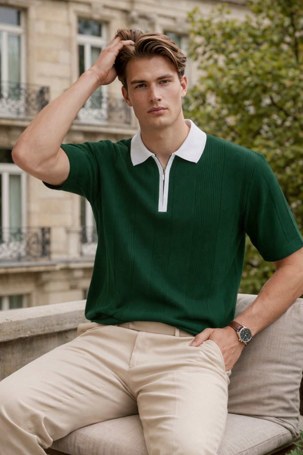 Erkek Premium Trend Siyah Polo Yaka T Shirt 5