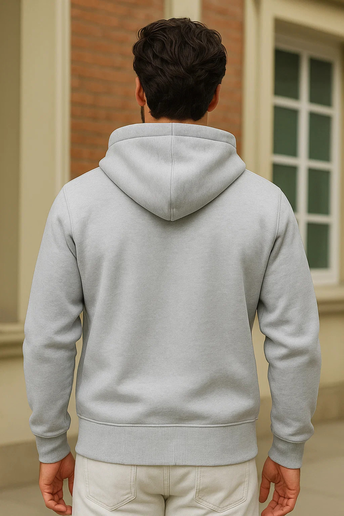 Erkek Kışlık Açık Oversize Uzun Hırka Sweatshirt 6
