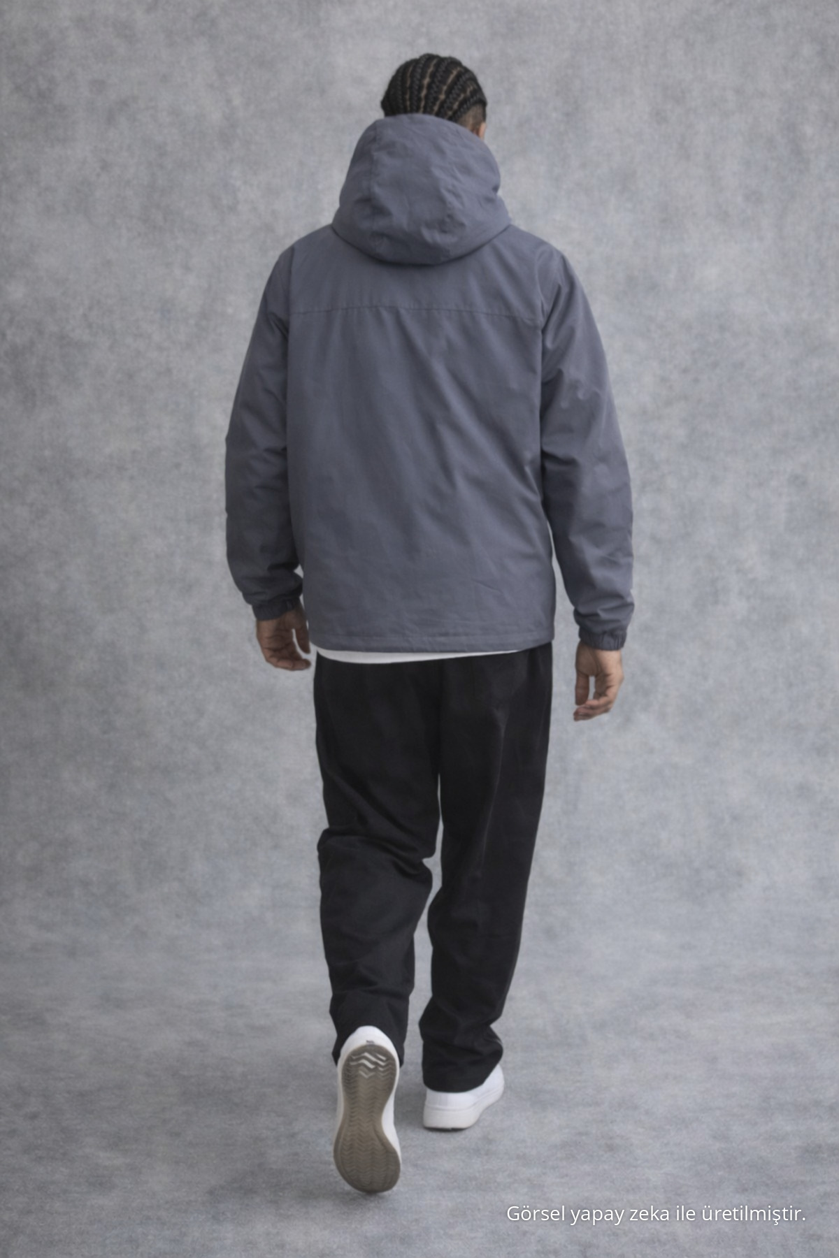 Erkek Premium Comfort Oversize Füme Yağmurluk & Rüzgarlık 6