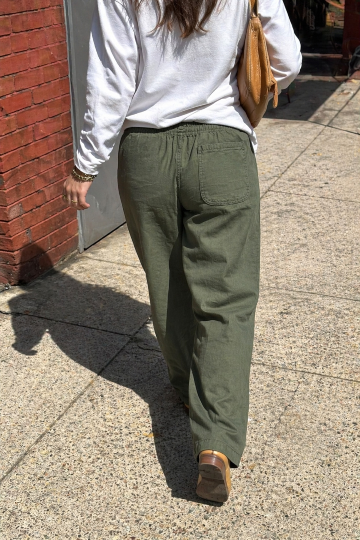 Kadın Relax Fit Yazlık Salaş Kahve Keten Pantolon 6
