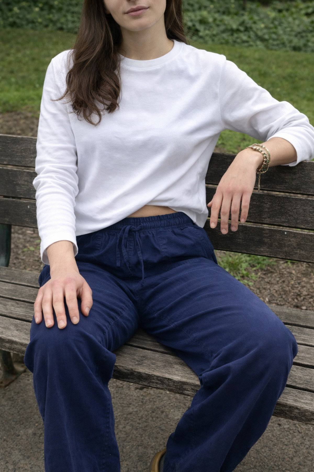 Kadın Relax Fit Yazlık Salaş Kahve Keten Pantolon 5